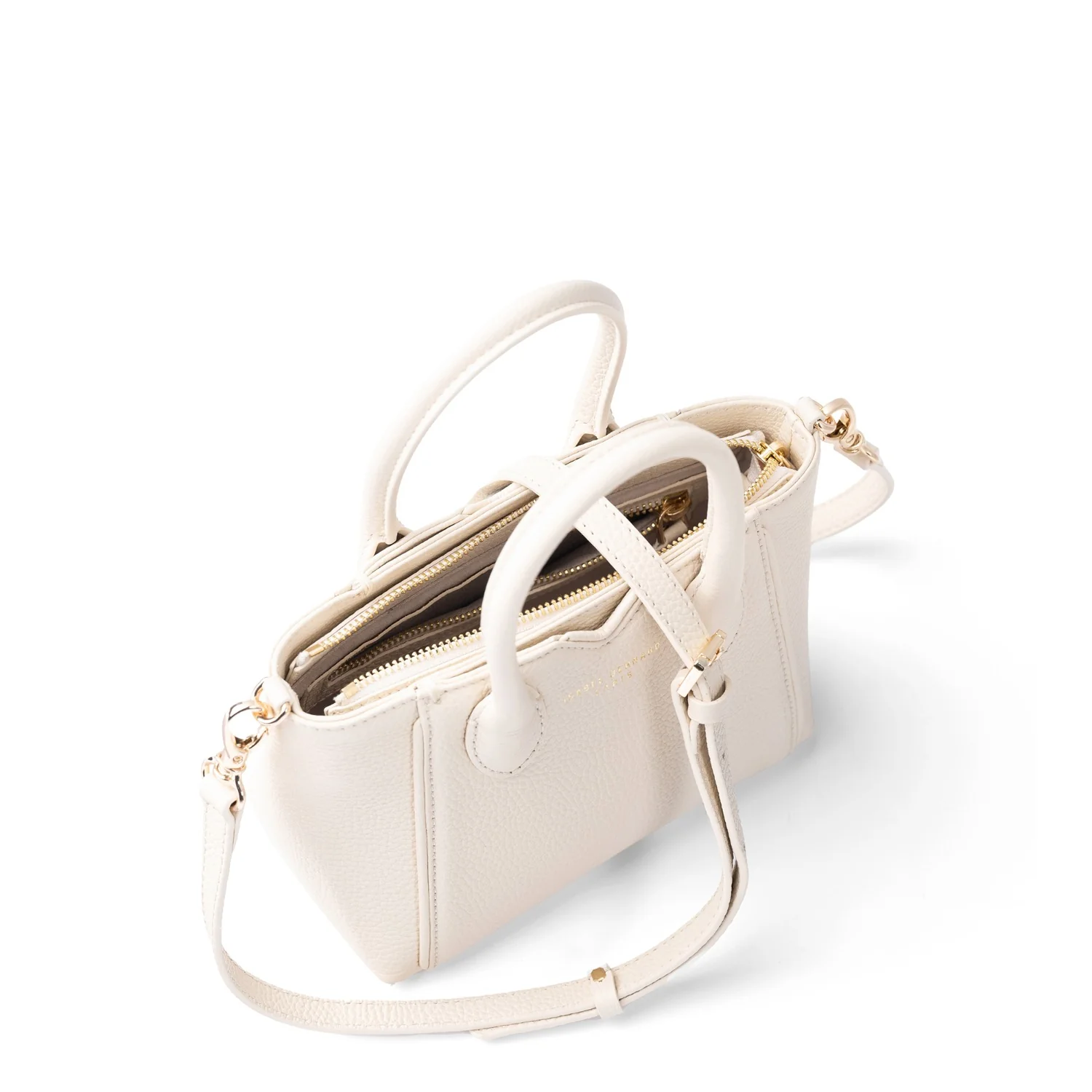 Isabel Bernard Honoré Cloe Mini Creme Kalbsleder Handtasche IB21124-070 - Image 10