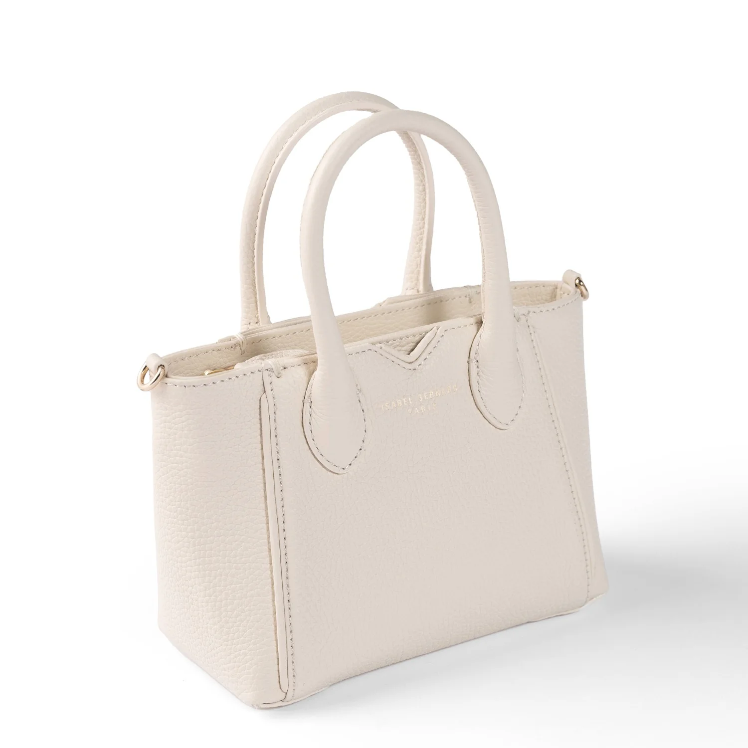 Isabel Bernard Honoré Cloe Mini Creme Kalbsleder Handtasche IB21124-070 - Image 9