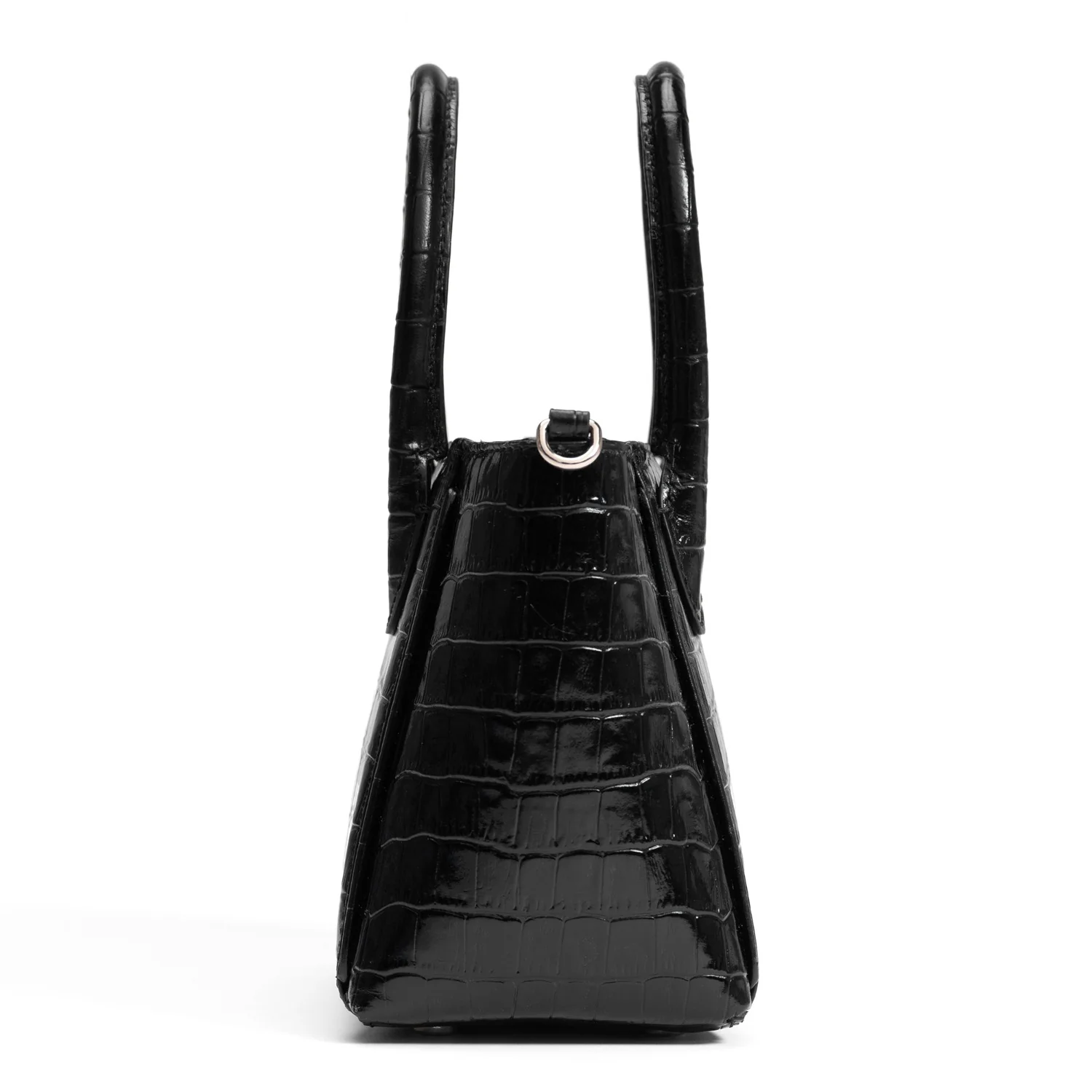 Isabel Bernard Honoré Cloe Mini Kroko Schwarz Kalbsleder Handtasche IB21124-201 - Image 4