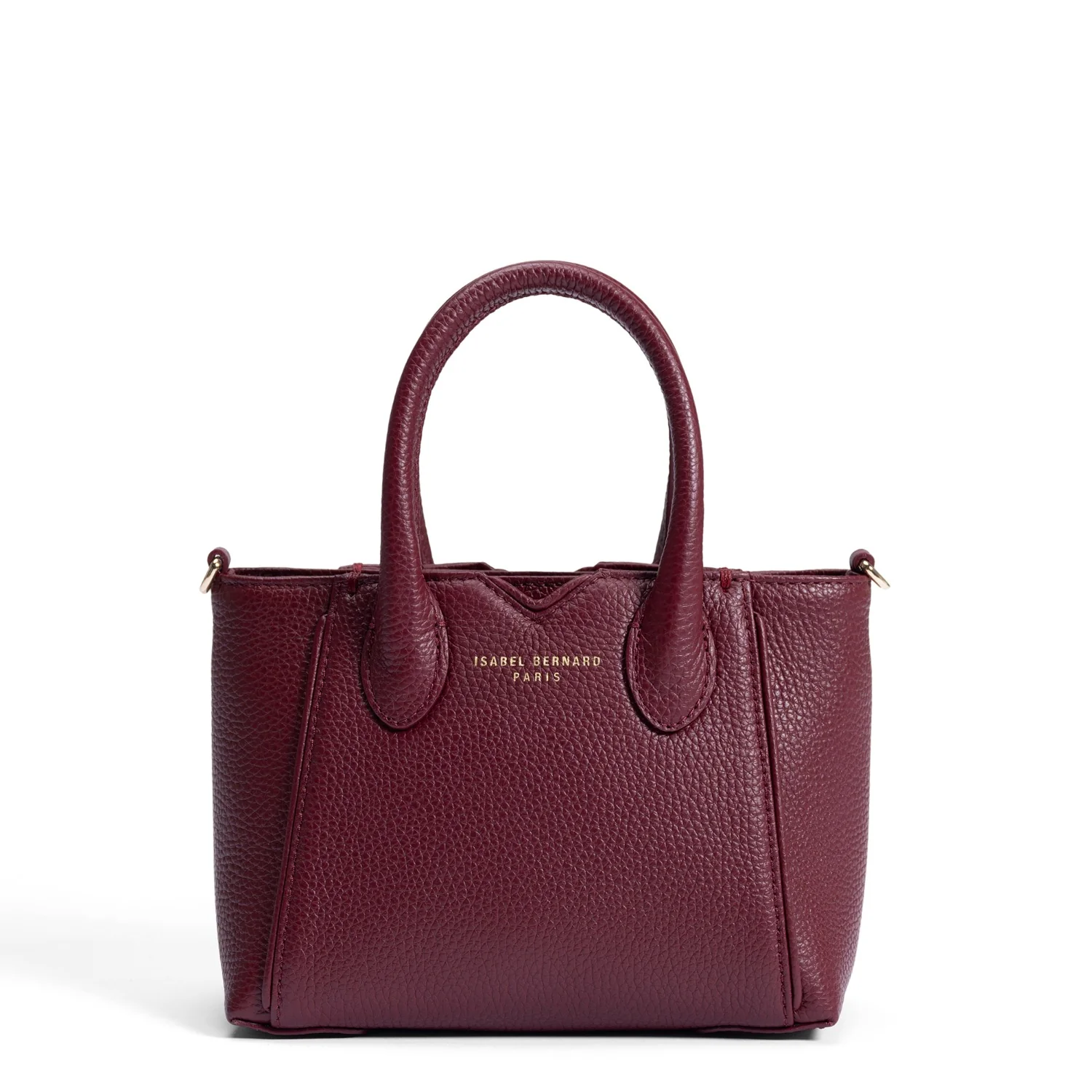 Isabel Bernard Honoré Cloe Mini Bordeaux Kalbsleder Handtasche IB21124-052