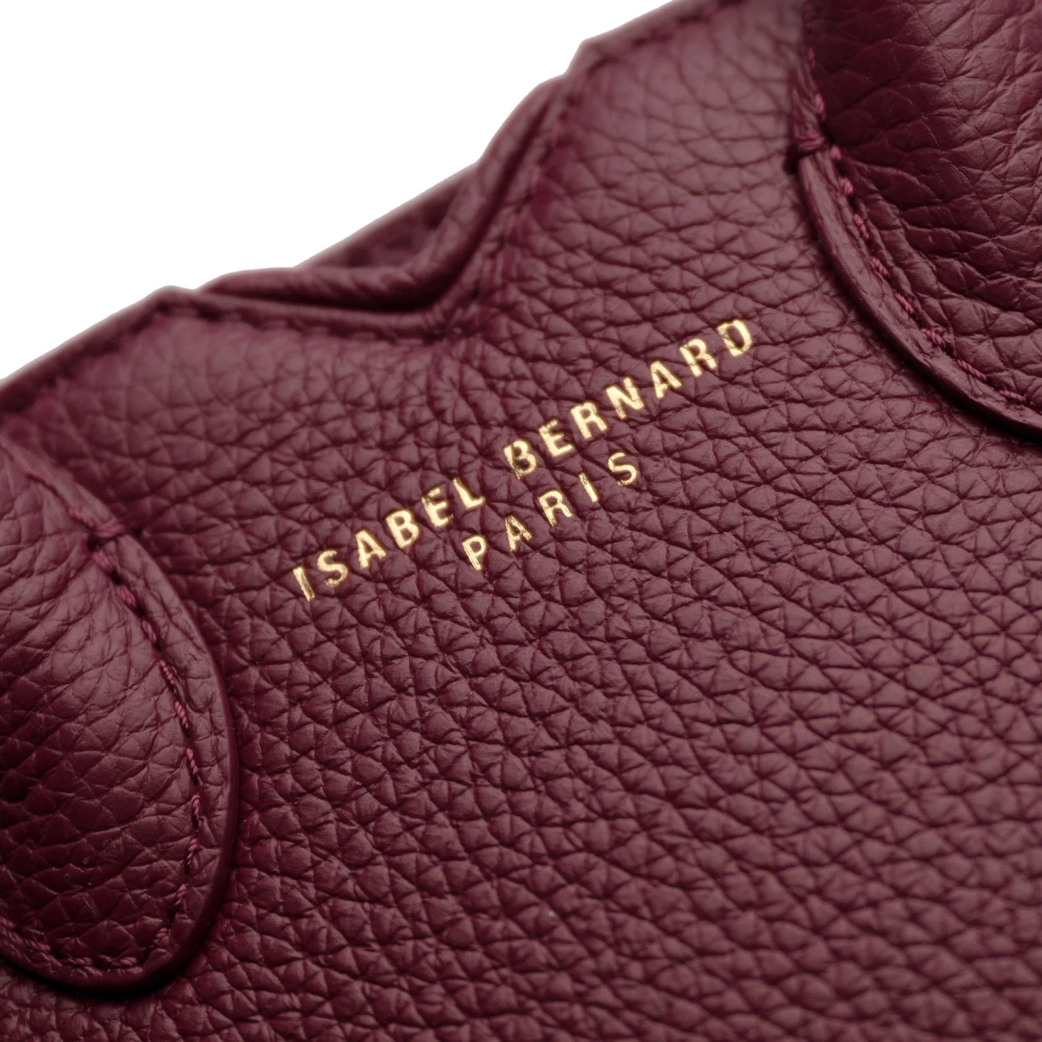Isabel Bernard Honoré Cloe Mini Bordeaux Kalbsleder Handtasche IB21124-052 - Image 6