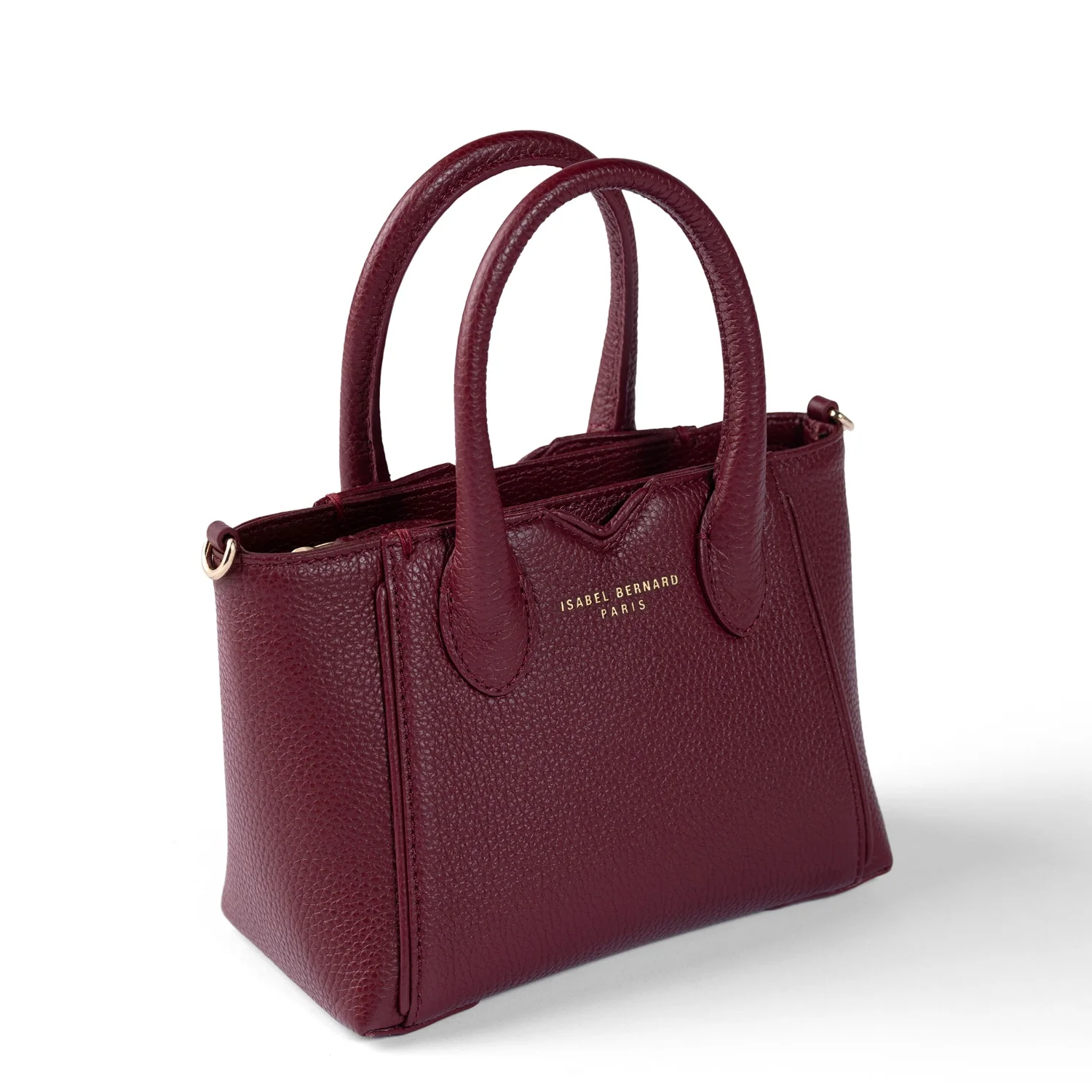 Isabel Bernard Honoré Cloe Mini Bordeaux Kalbsleder Handtasche IB21124-052 - Image 9