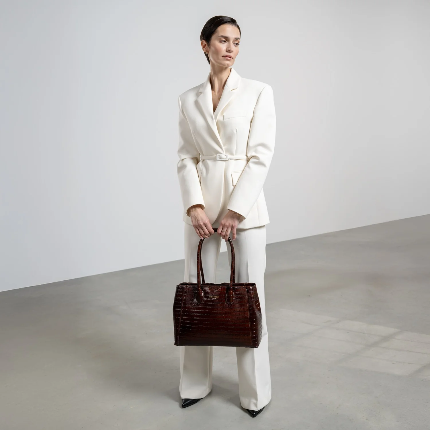 Isabel Bernard Honoré Cloe Kroko braun Handtasche IB25006 - Image 3