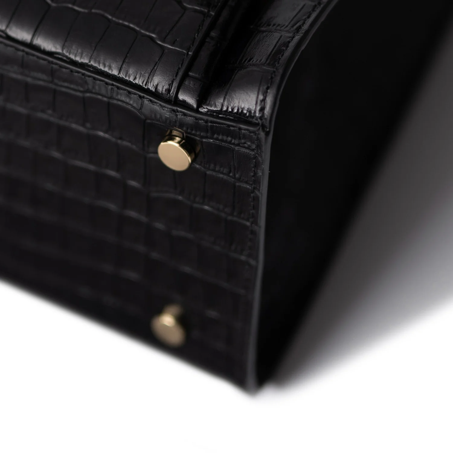 Isabel Bernard Honoré Nadine Schwarze Kroko Leder Handtasche aus Kalbsleder IB25033 - Image 7