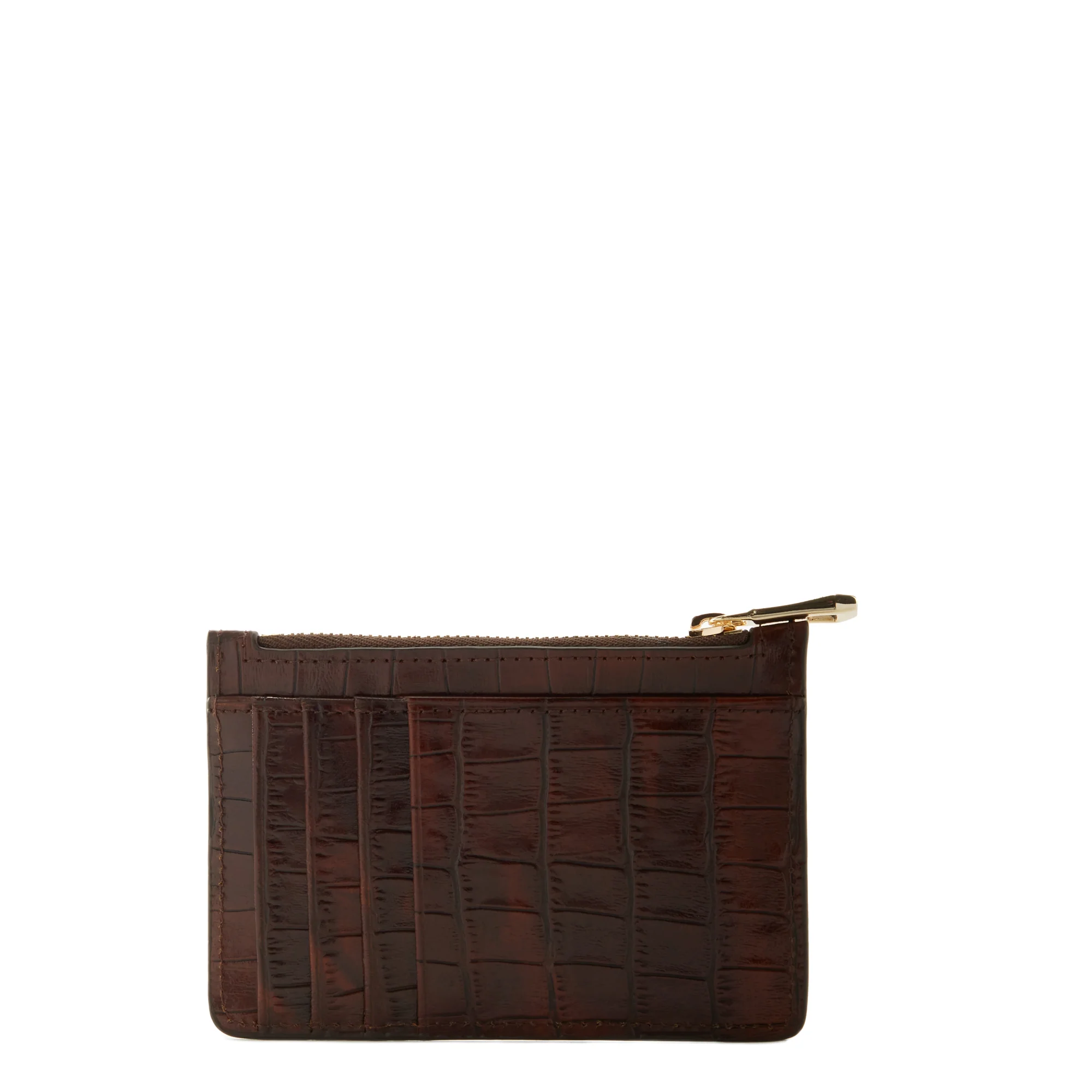 Isabel Bernard Honoré Aveline Kroko Braunes Leder Damen Kartenhalter aus Kalbsleder IB27019 - Image 6