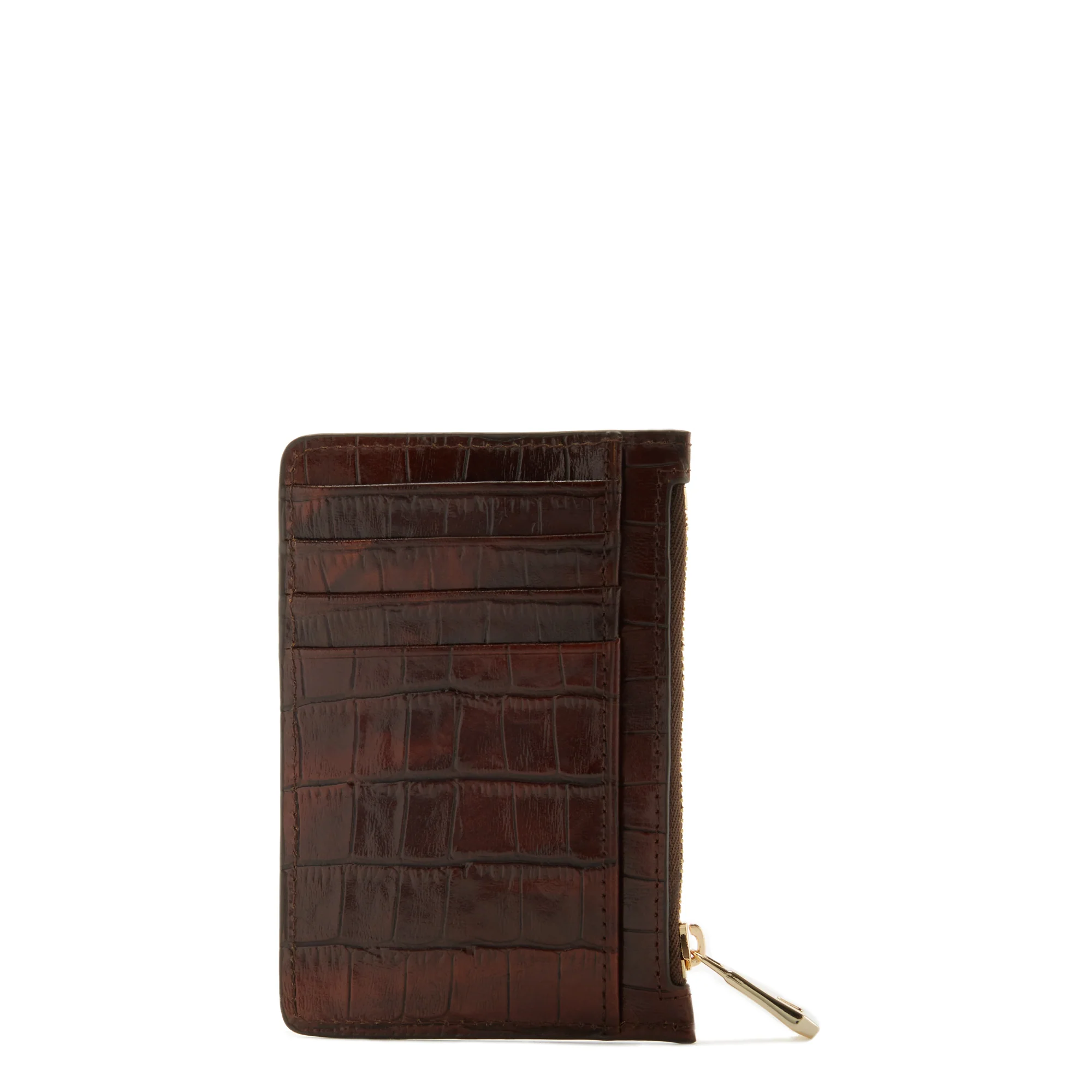 Isabel Bernard Honoré Aveline Kroko Braunes Leder Damen Kartenhalter aus Kalbsleder IB27019 - Image 7