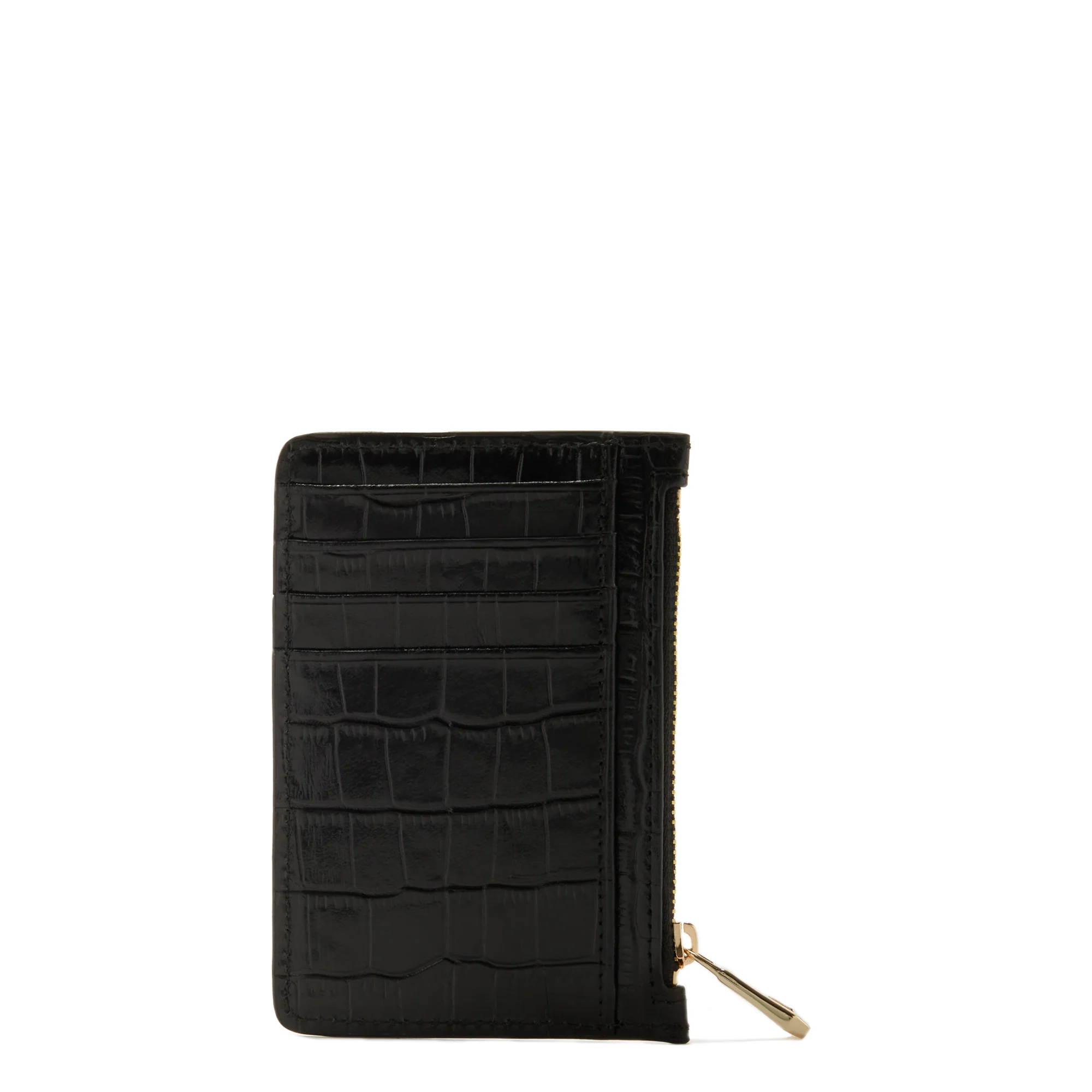 Isabel Bernard Honoré Aveline Kroko Schwarzes Damen Kartenhalter aus Kalbsleder IB27018 - Image 7