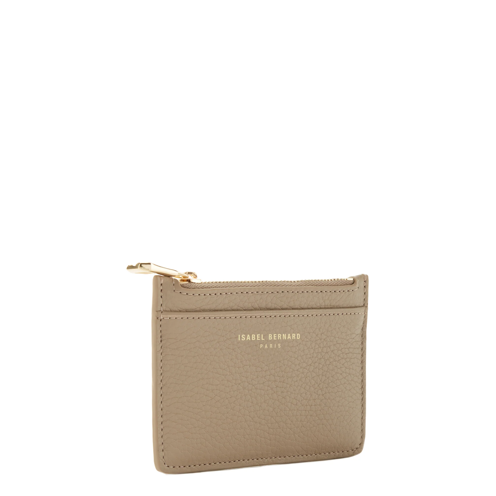 Isabel Bernard Honoré Aveline Taupe Leder Damen Kartenhalter aus Kalbsleder IB27017 - Image 5