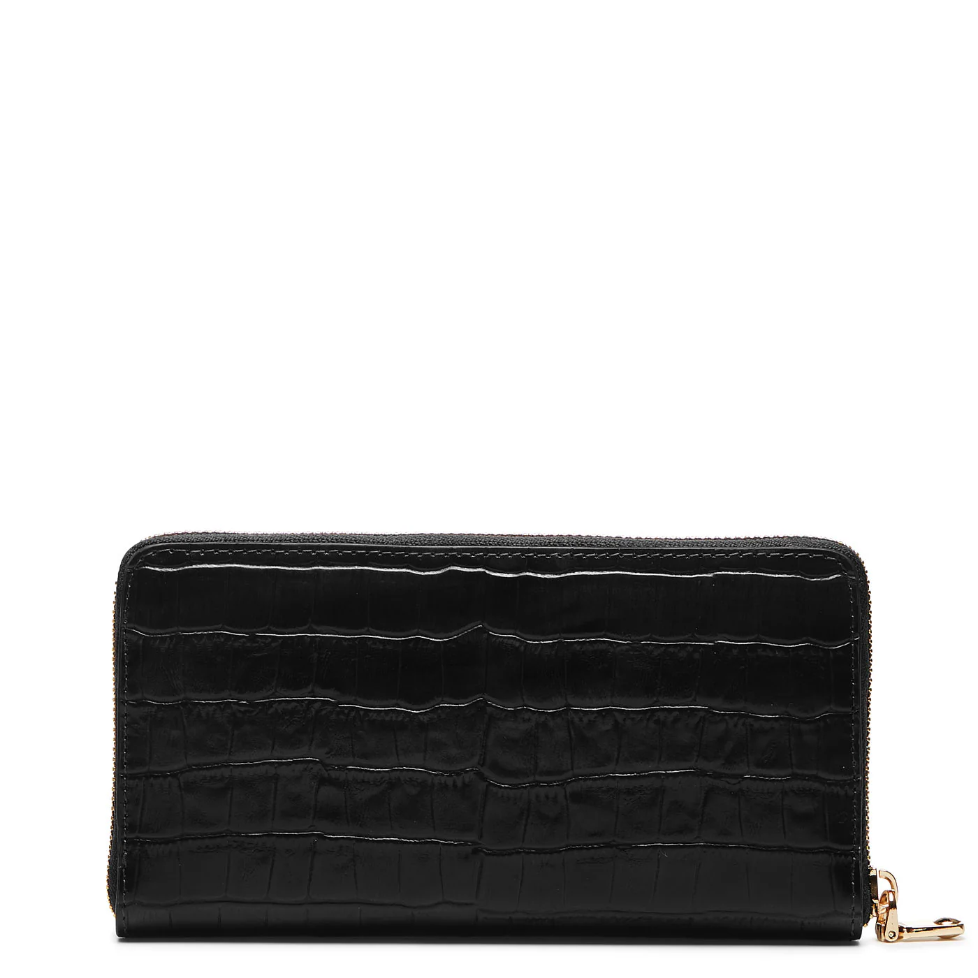 Isabel Bernard Honoré Léa Schwarzes Kroko Portemonnaie mit Reißverschluss IB23007 - Image 6
