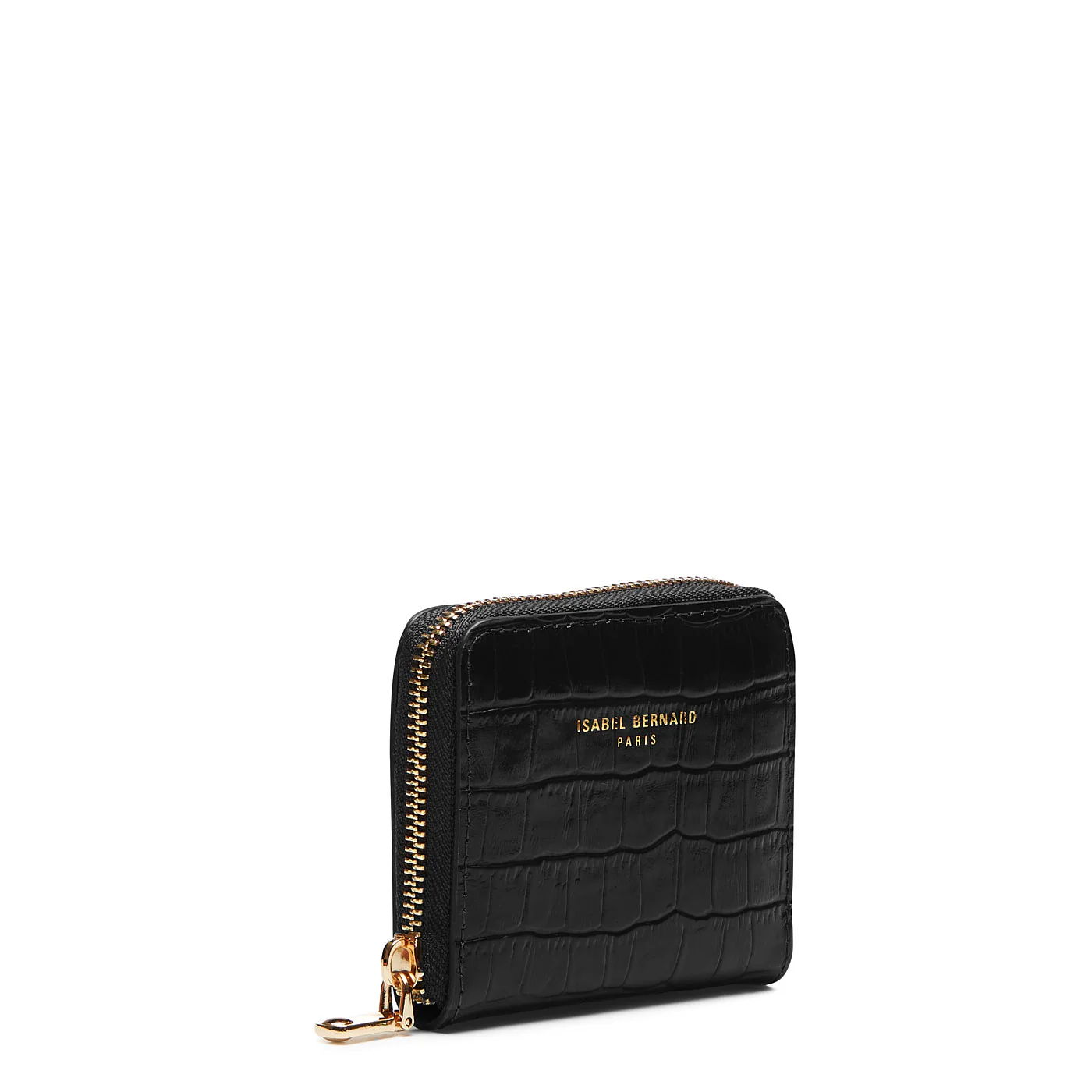 Isabel Bernard Honoré Jules Schwarzes Kroko Portemonnaie mit Reißverschluss IB23107 - Image 3
