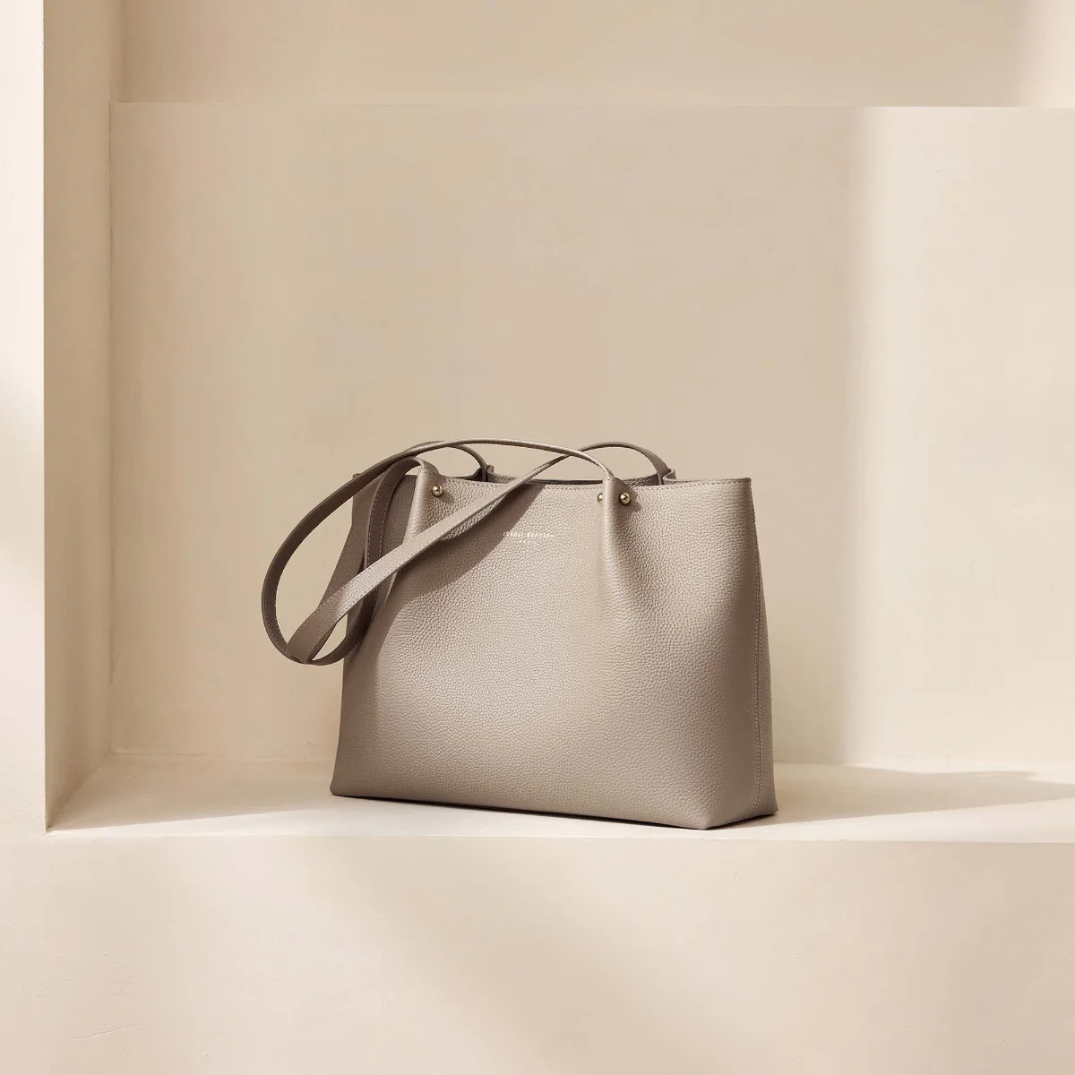 Isabel Bernard Honoré Nata Taupe Leder Shopper aus Kalbsleder IB25086-078 - Image 4