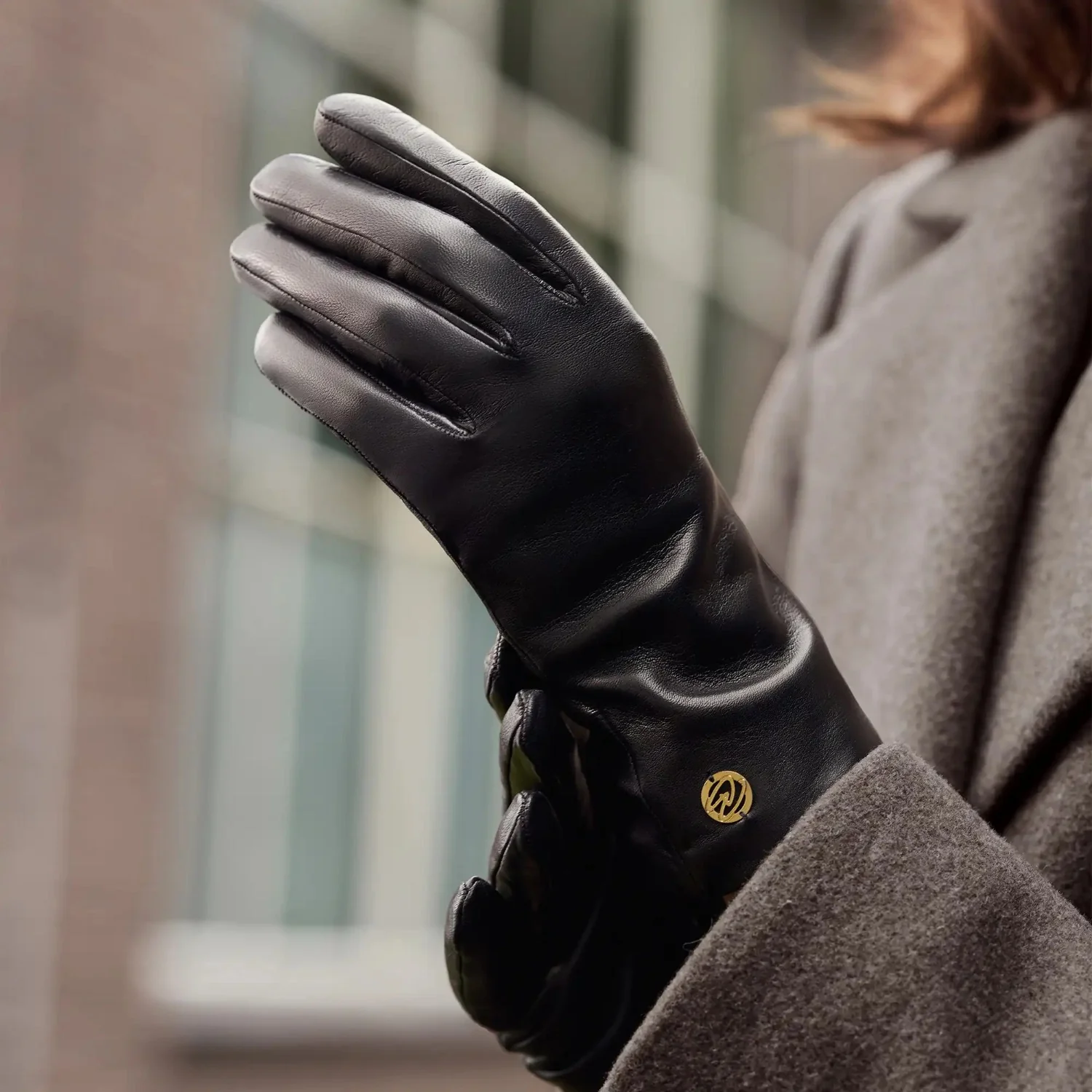 Isabel Bernard Honoré Eleanor Schwarz Ziegenfell Leder Handschuhe IB67000-301- - Image 3