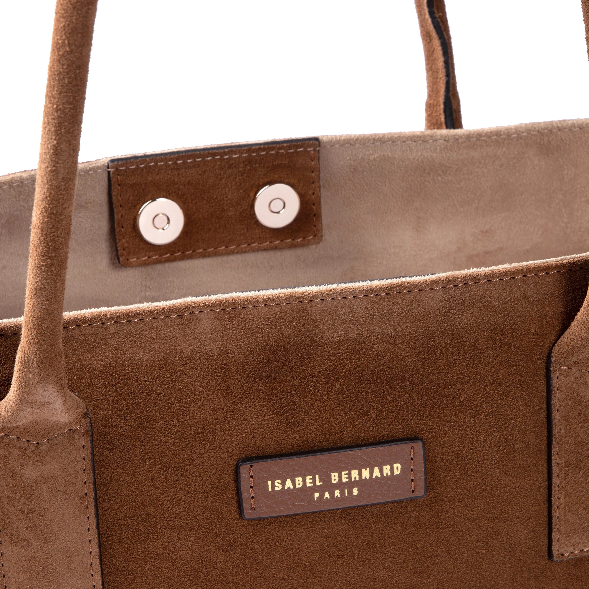 Isabel Bernard Honoré Elin Braune Wildleder Schultertasche IB25111-130 - Image 6