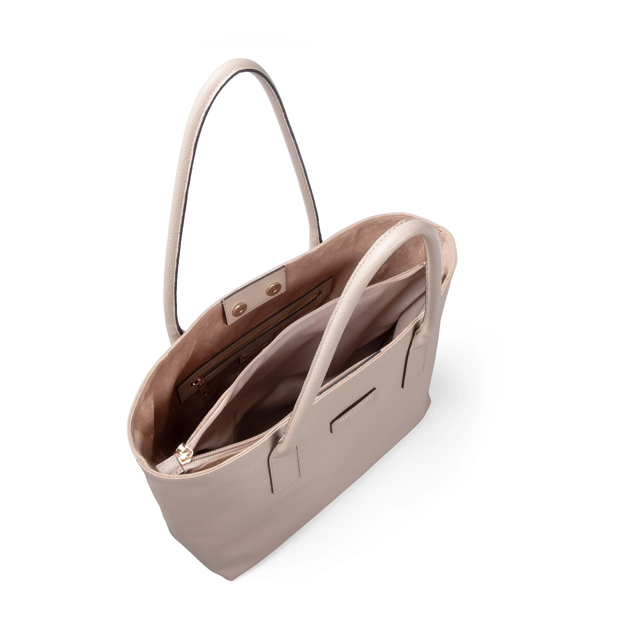 Isabel Bernard Honoré Elin Taupe Kalbsleder Schultertasche IB25111-078 - Image 4