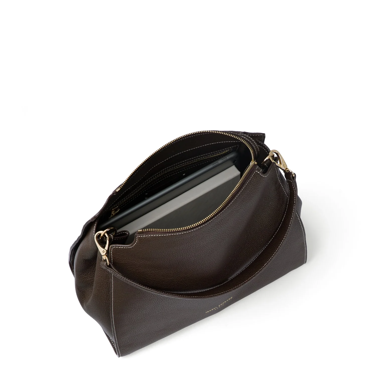 Isabel Bernard Honoré Emma Schultertasche Dunkelbraun IB21134-031 - Image 10