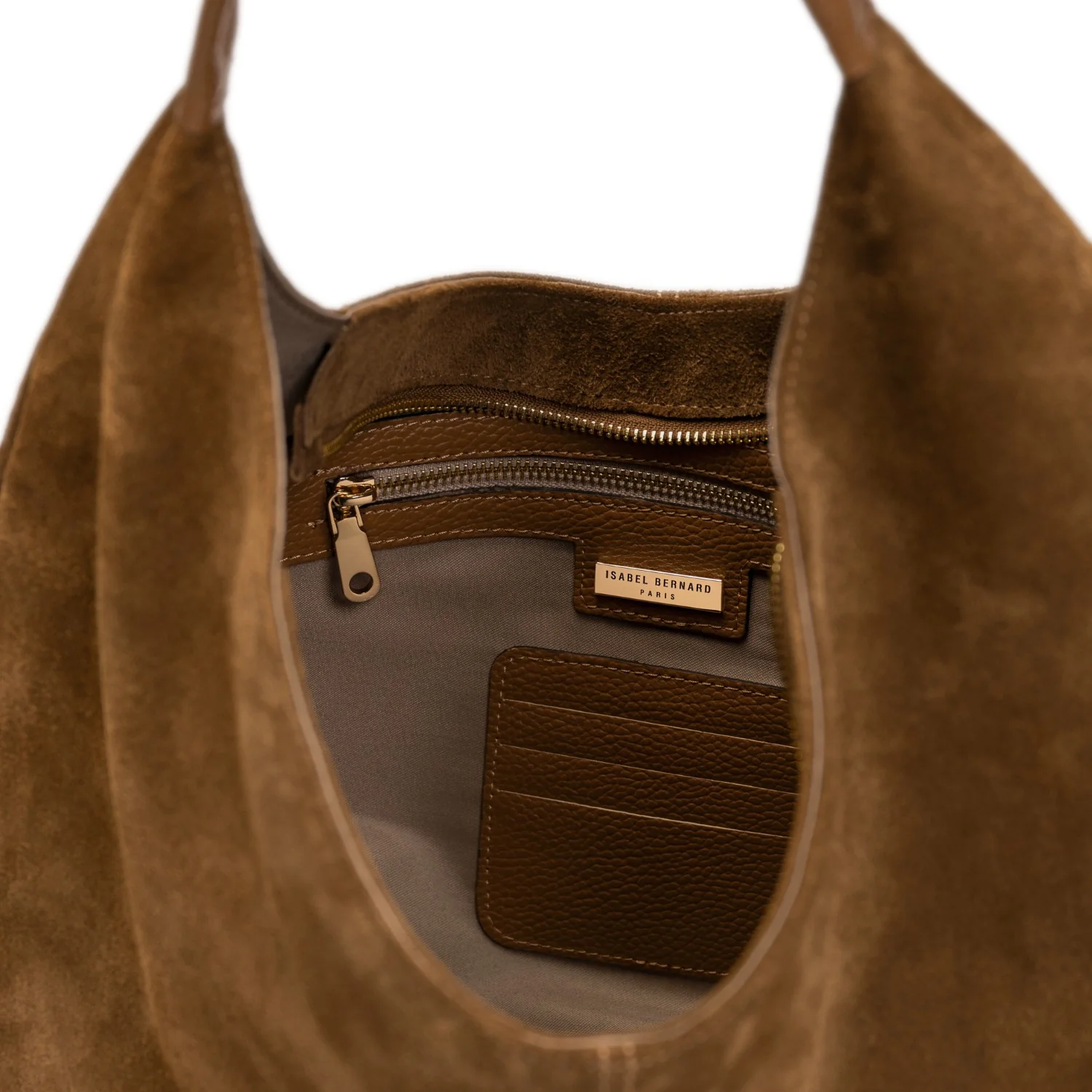 Isabel Bernard Honoré Grace braune Wildleder-Schultertasche IB25093-130 - Image 7