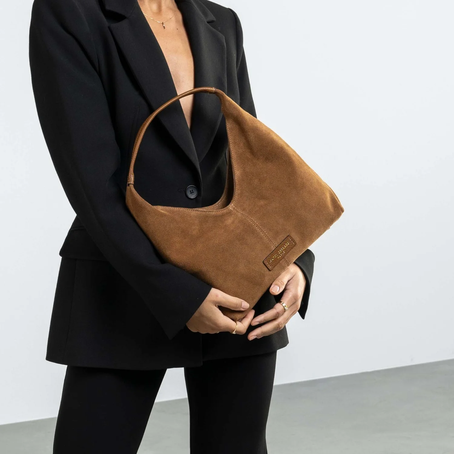 Isabel Bernard Honoré Grace Mini braune Wildleder-Handtasche IB21132-130 - Image 3