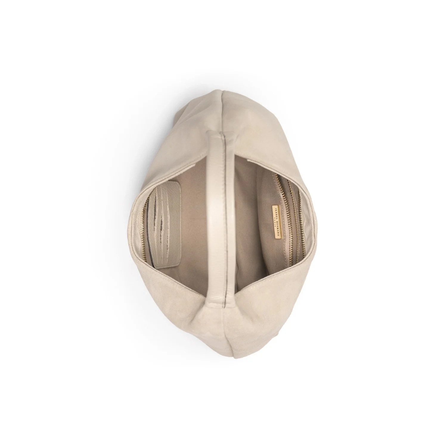 Isabel Bernard Honoré Grace Mini cremefarbene Wildleder-Handtasche IB21132-170 - Image 6