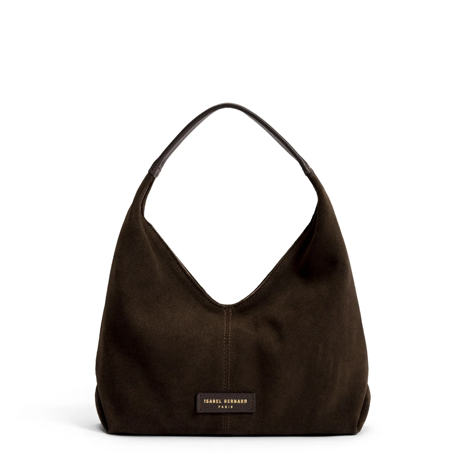Isabel Bernard Honoré Grace Mini dunkelbraune Wildleder-Handtasche IB21132-131