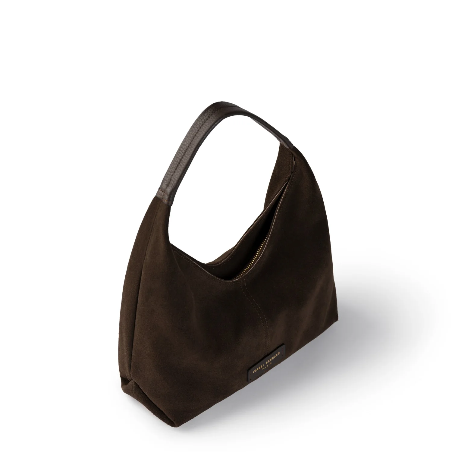 Isabel Bernard Honoré Grace Mini dunkelbraune Wildleder-Handtasche IB21132-131 - Image 7