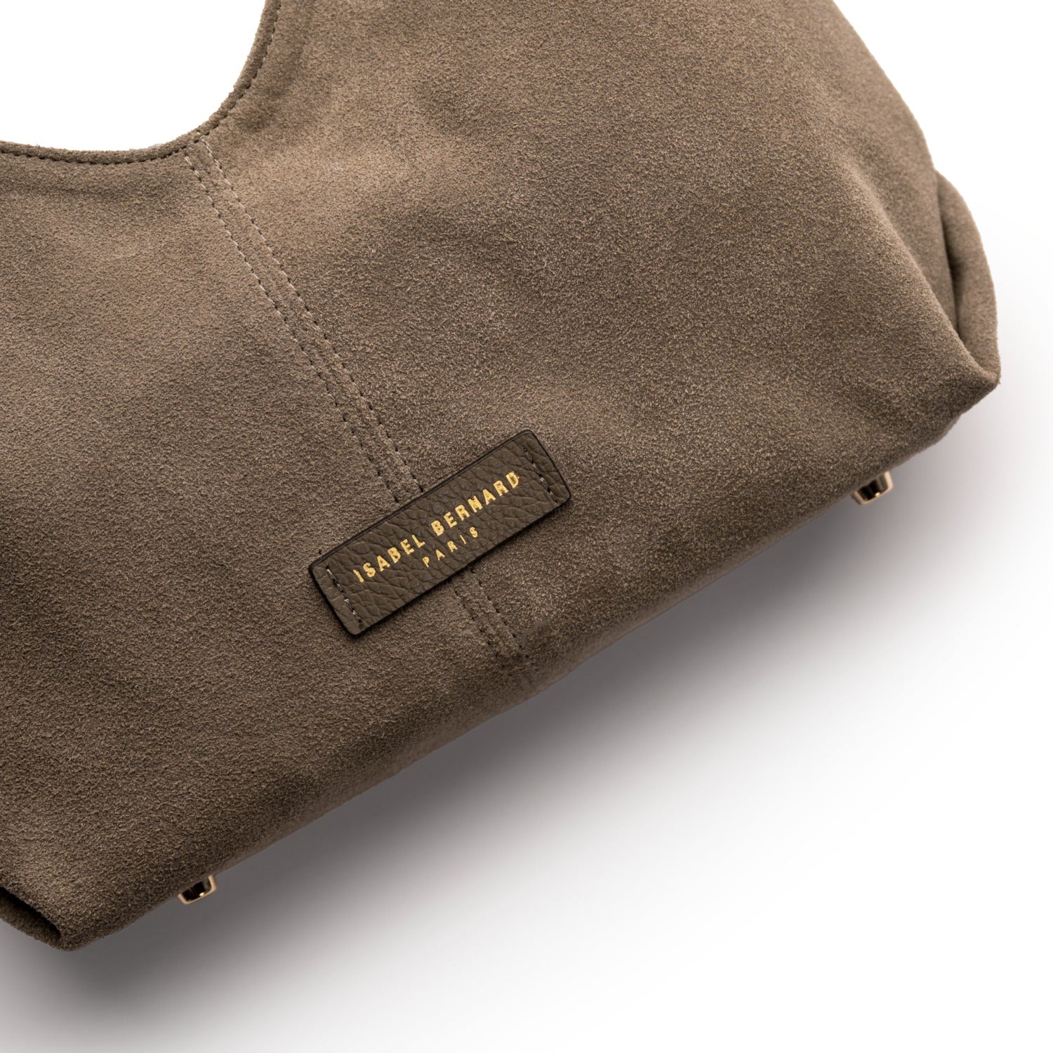 Isabel Bernard Honoré Grace Mini taupefarbene Wildleder-Handtasche IB21132-178 - Image 8