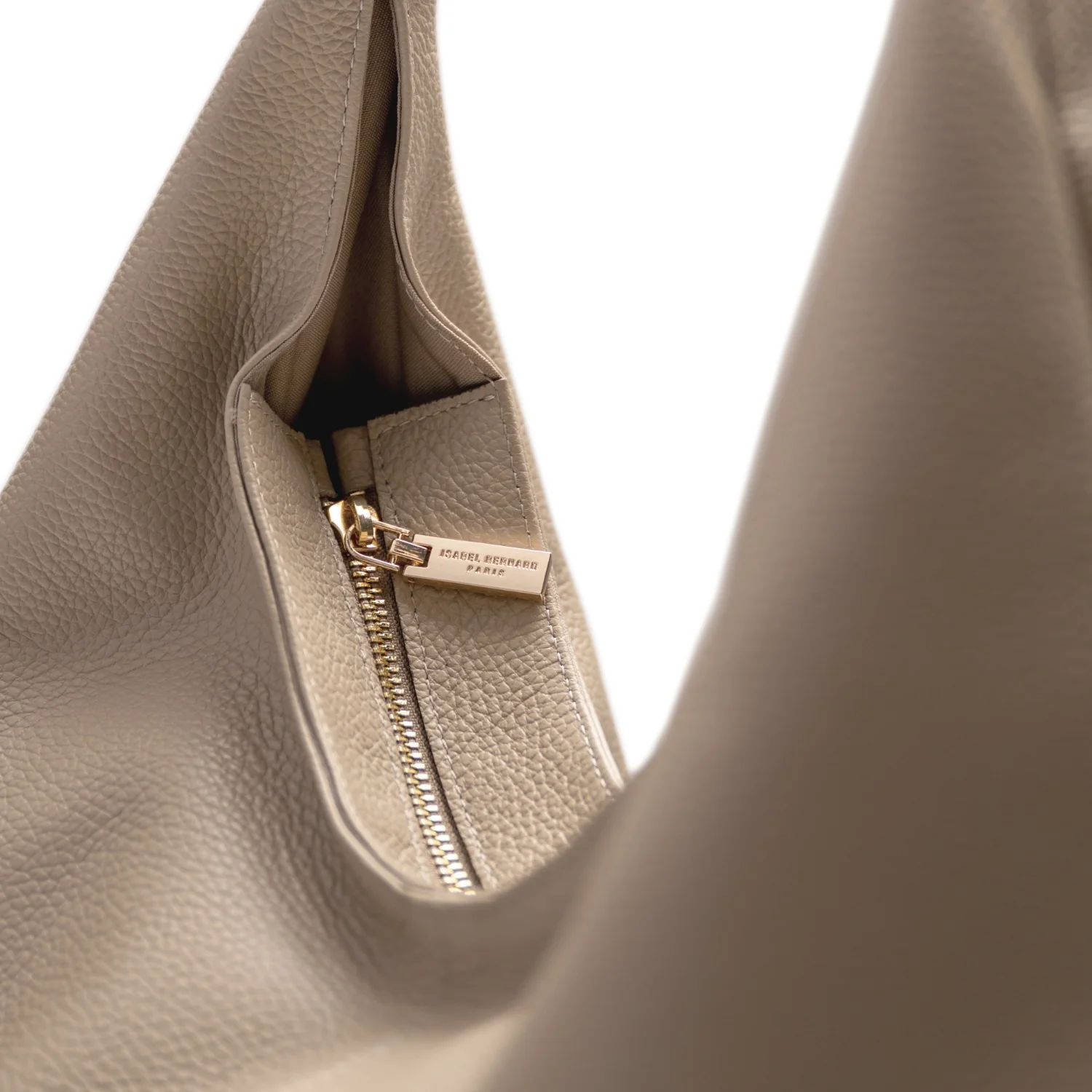 Isabel Bernard Honoré Grace taupefarbene Leder-Schultertasche aus Kalbsleder IB25093-078 - Image 6
