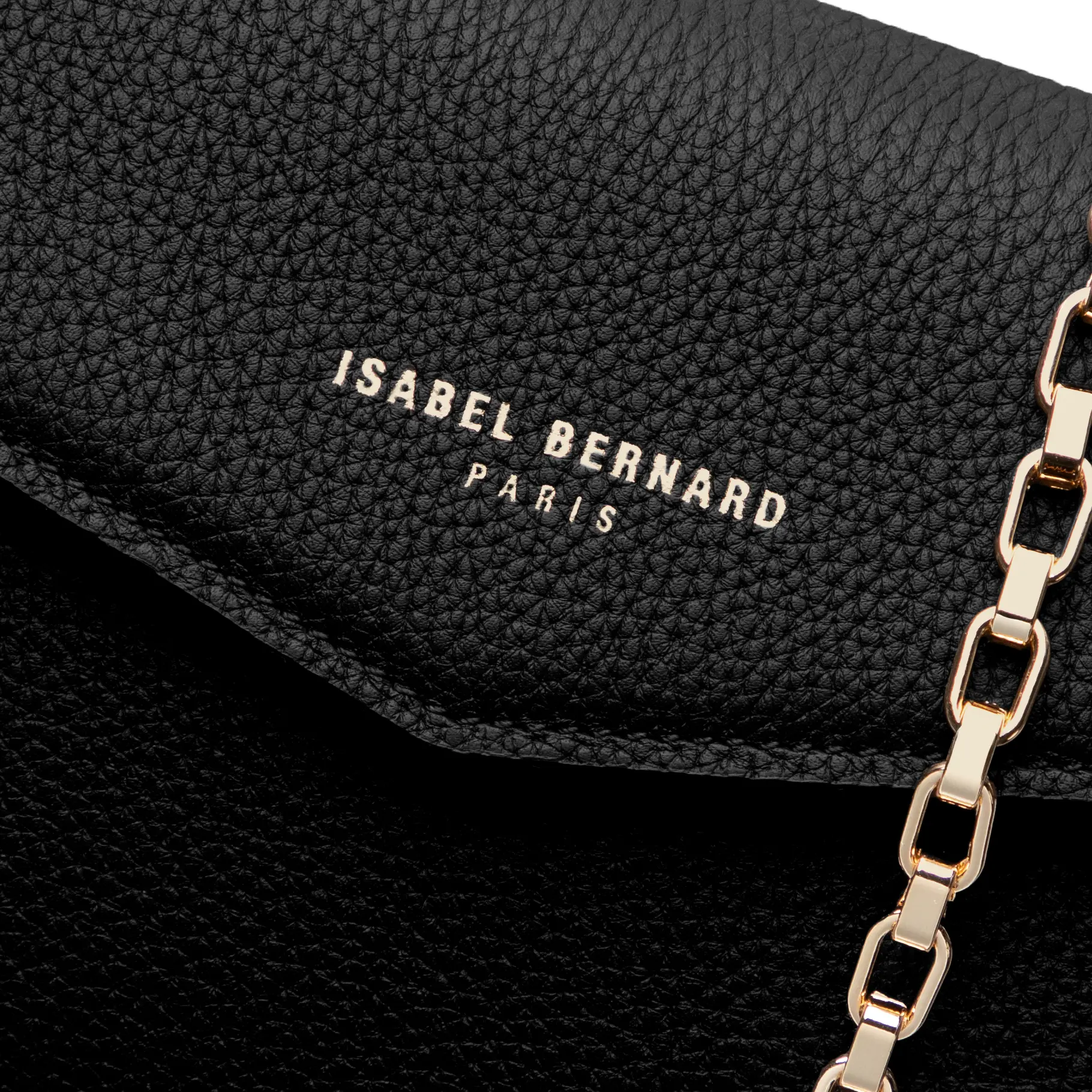 Isabel Bernard Honoré Lina Schwarze Clutch Mit Abnehmbarer Schulterkette IB21135-001 - Image 3