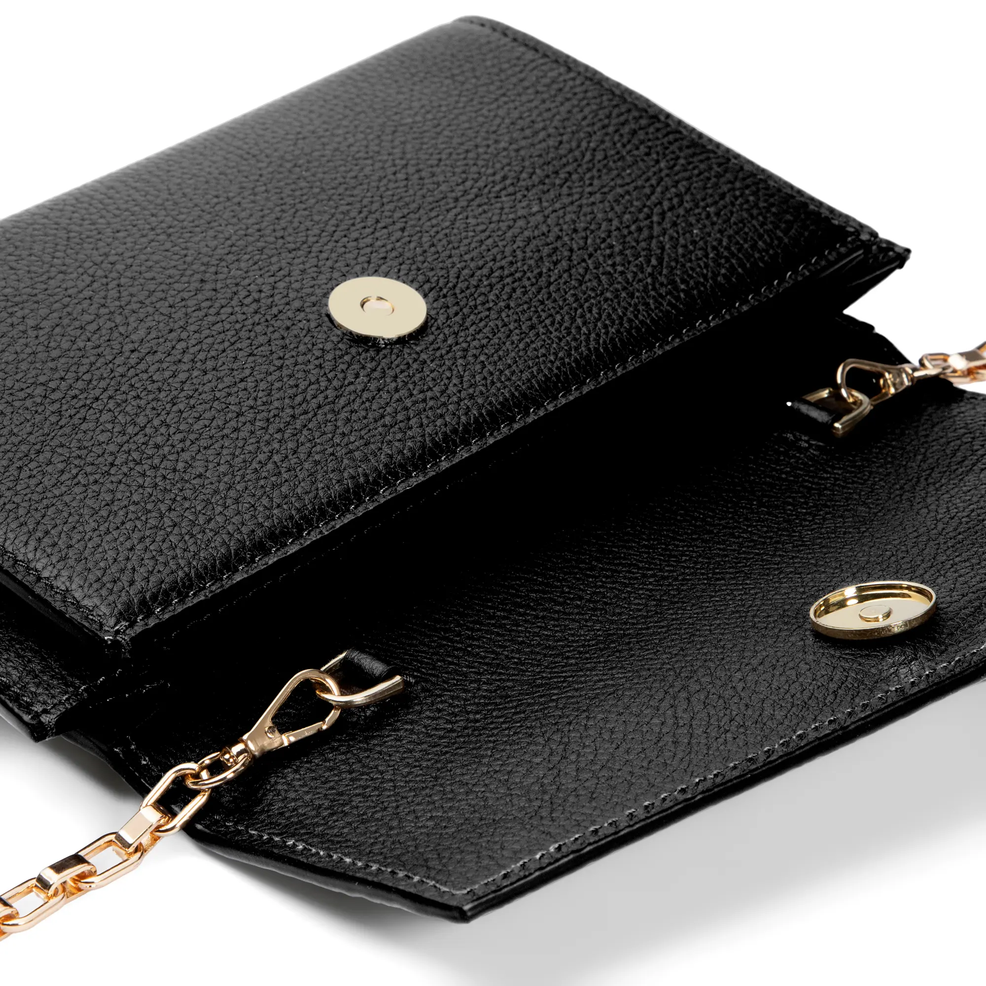 Isabel Bernard Honoré Lina Schwarze Clutch Mit Abnehmbarer Schulterkette IB21135-001 - Image 4