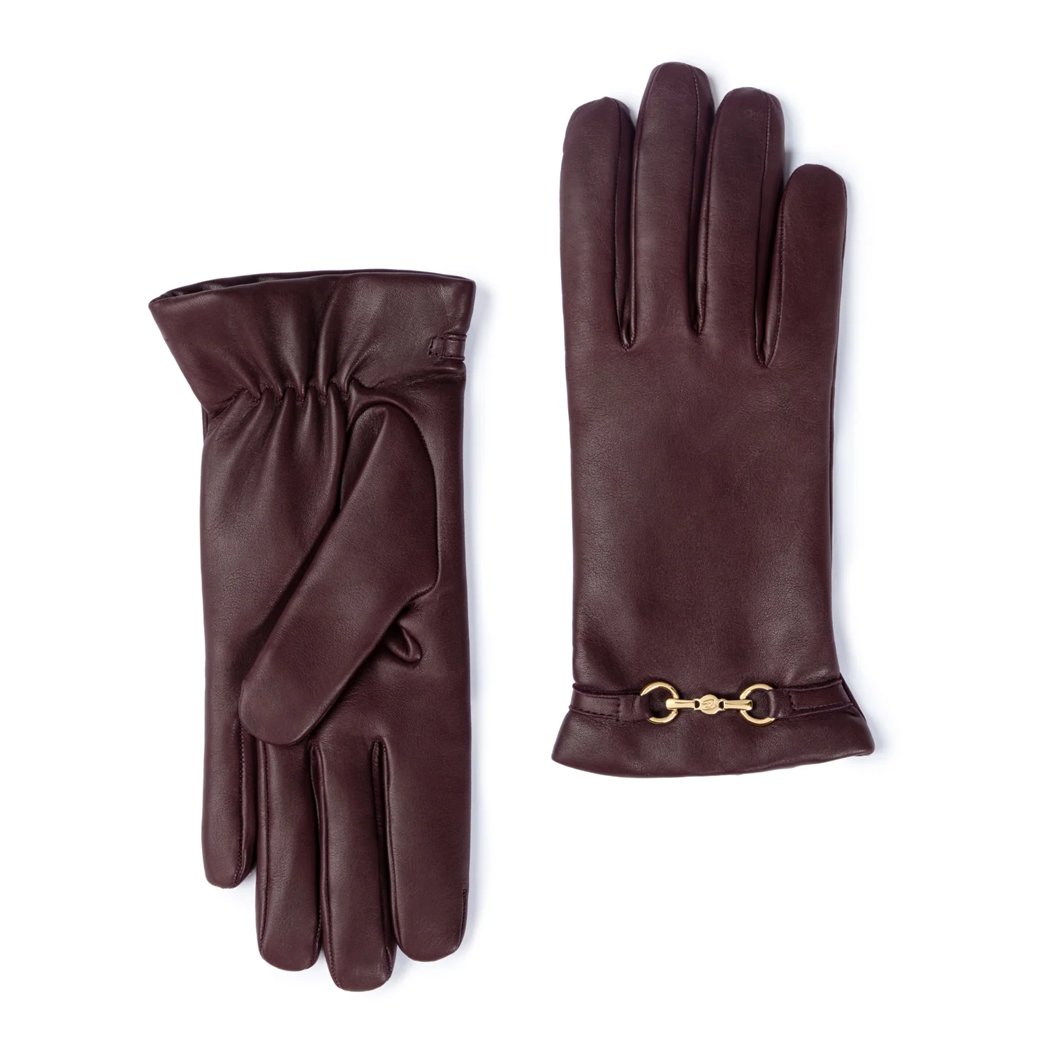 Isabel Bernard Honoré Marcelia bordeauxrote Lederhandschuhe aus Ziegenleder IB67001-352-6.5 - Image 4