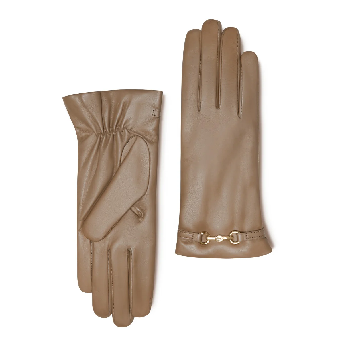 Isabel Bernard Honoré Marcelia Taupe Ziegenfell Leder Handschuhe IB67001-378-6.5 - Image 6