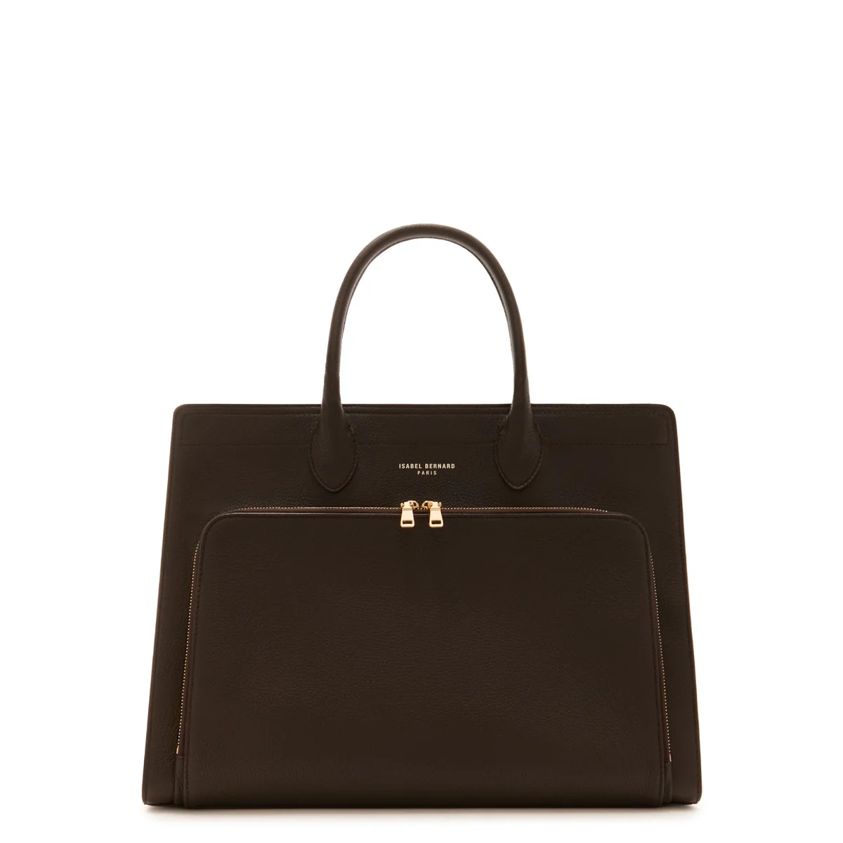 Isabel Bernard Honoré Nadine braune Kalbsleder Handtasche mit Laptopfach IB25087