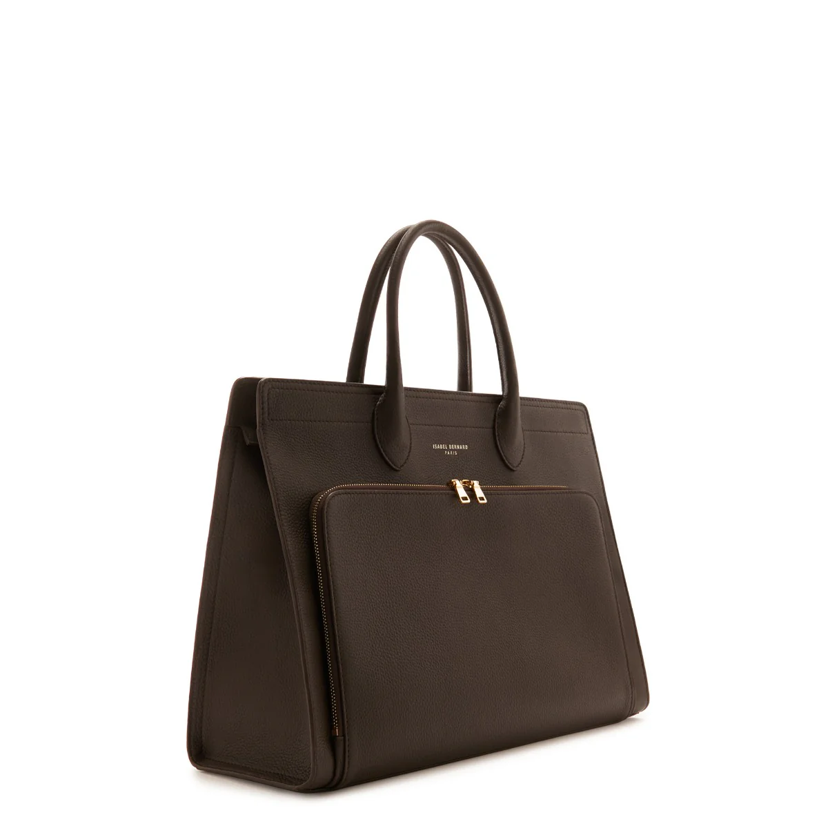 Isabel Bernard Honoré Nadine braune Kalbsleder Handtasche mit Laptopfach IB25087 - Image 4
