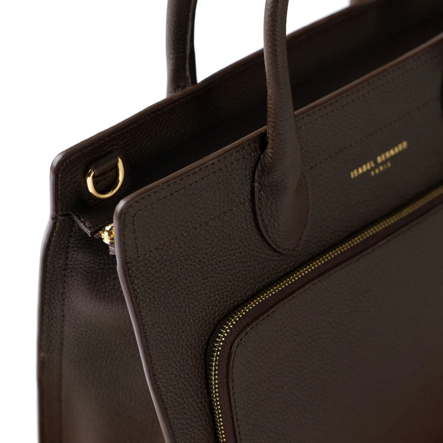 Isabel Bernard Honoré Nadine dunkelbraune Handtasche aus Kalbsleder mit 13-Zoll-Laptopfach IB25110-031-13 - Image 6