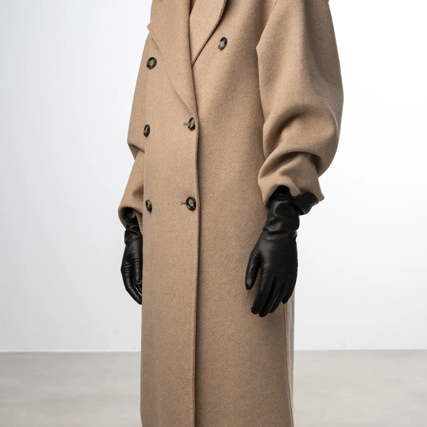 Isabel Bernard Honoré Sylvie schwarze Lederhandschuhe aus Ziegenleder IB67004-301-6.5 - Image 3