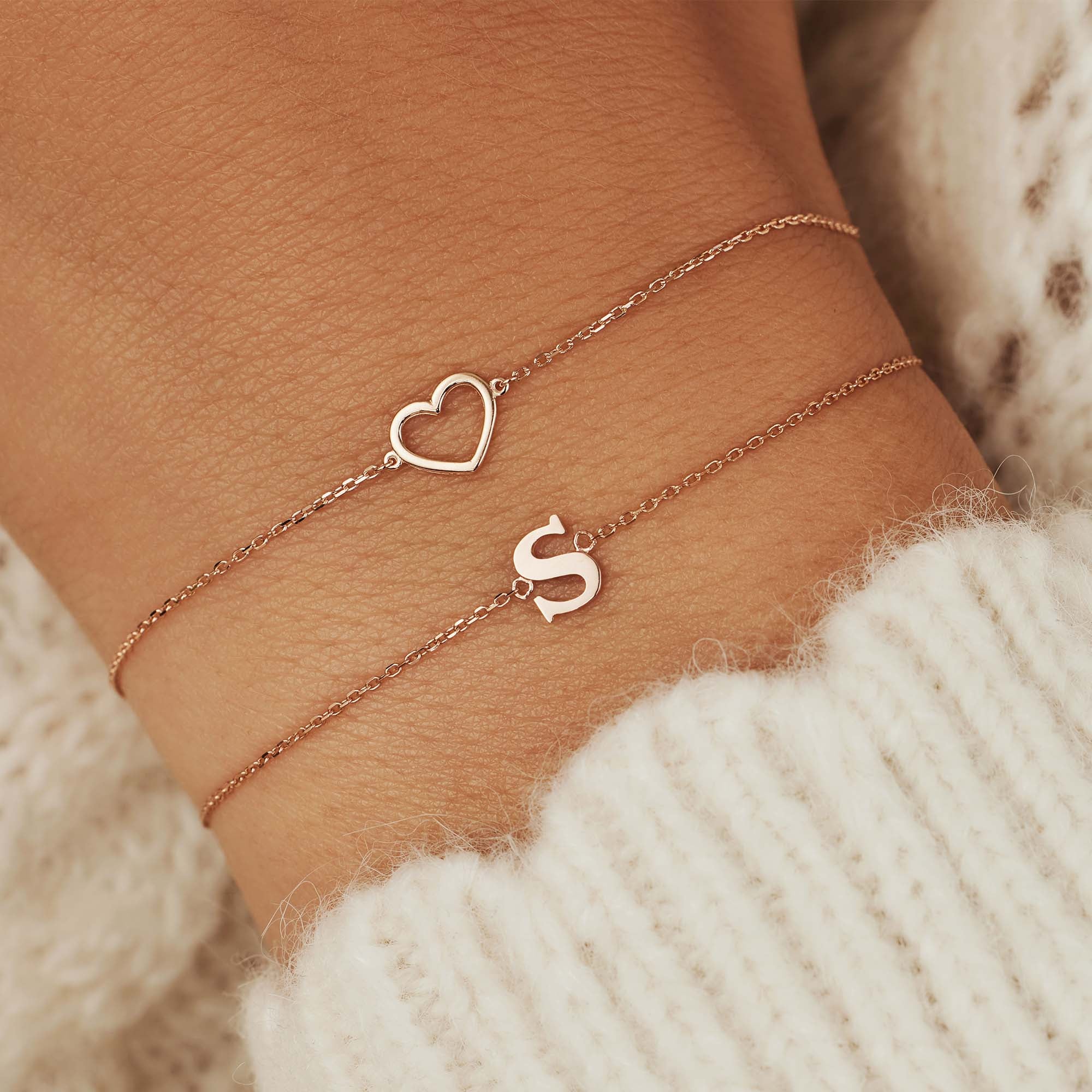 Isabel Bernard La Concorde Amore 14 Karat | Roségold Armband mit Herz IB320043 - Image 3