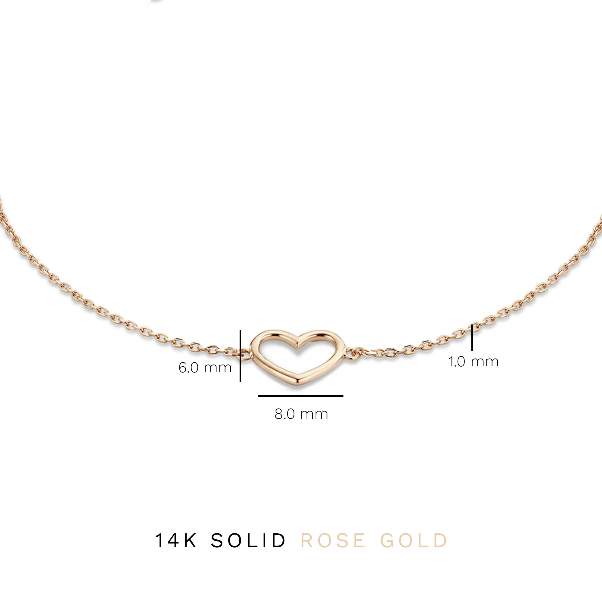 Isabel Bernard La Concorde Amore 14 Karat | Roségold Armband mit Herz IB320043 - Image 7