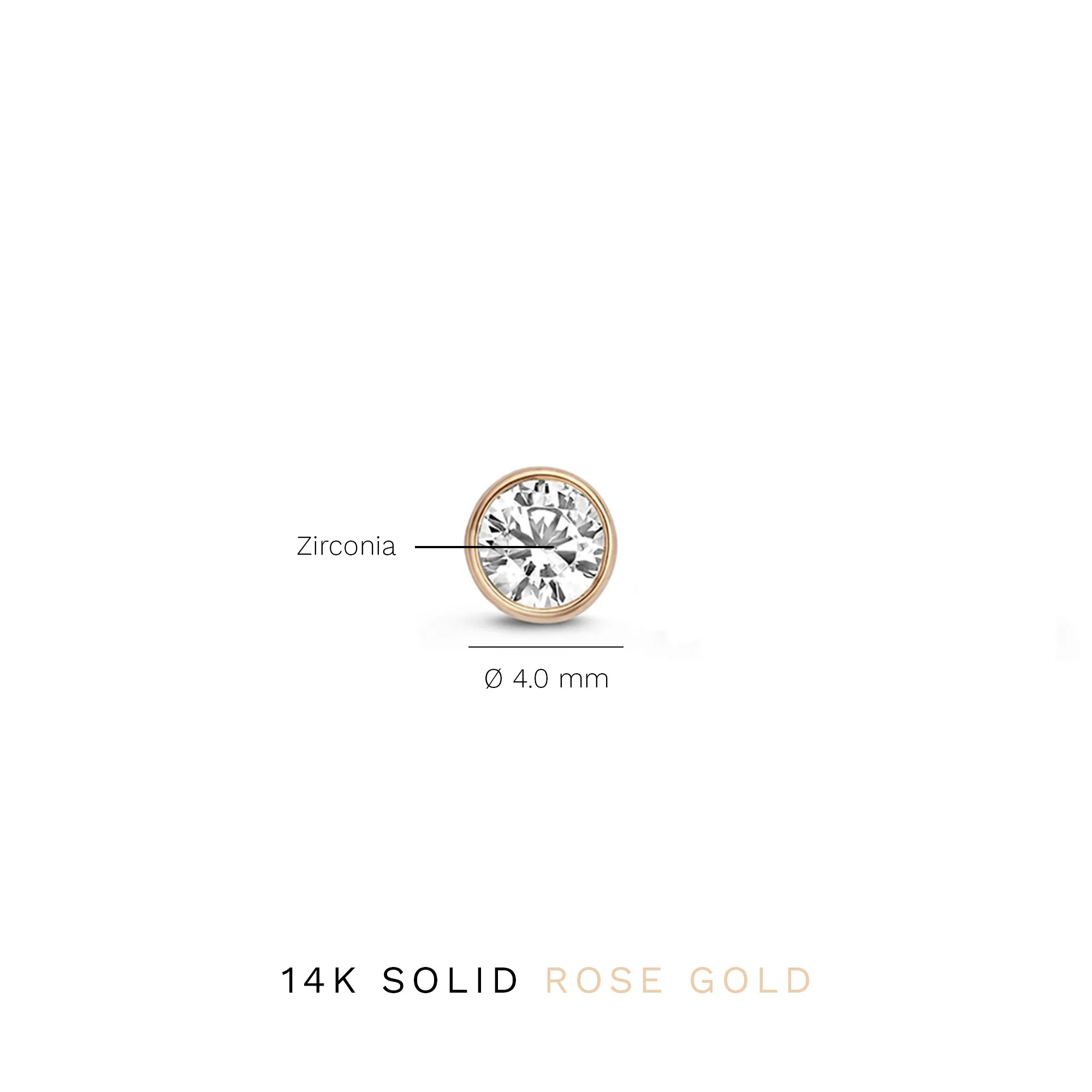 Isabel Bernard La Concorde Juliette 14 Karat | Roségold Ohrstecker IB360209 - Image 3