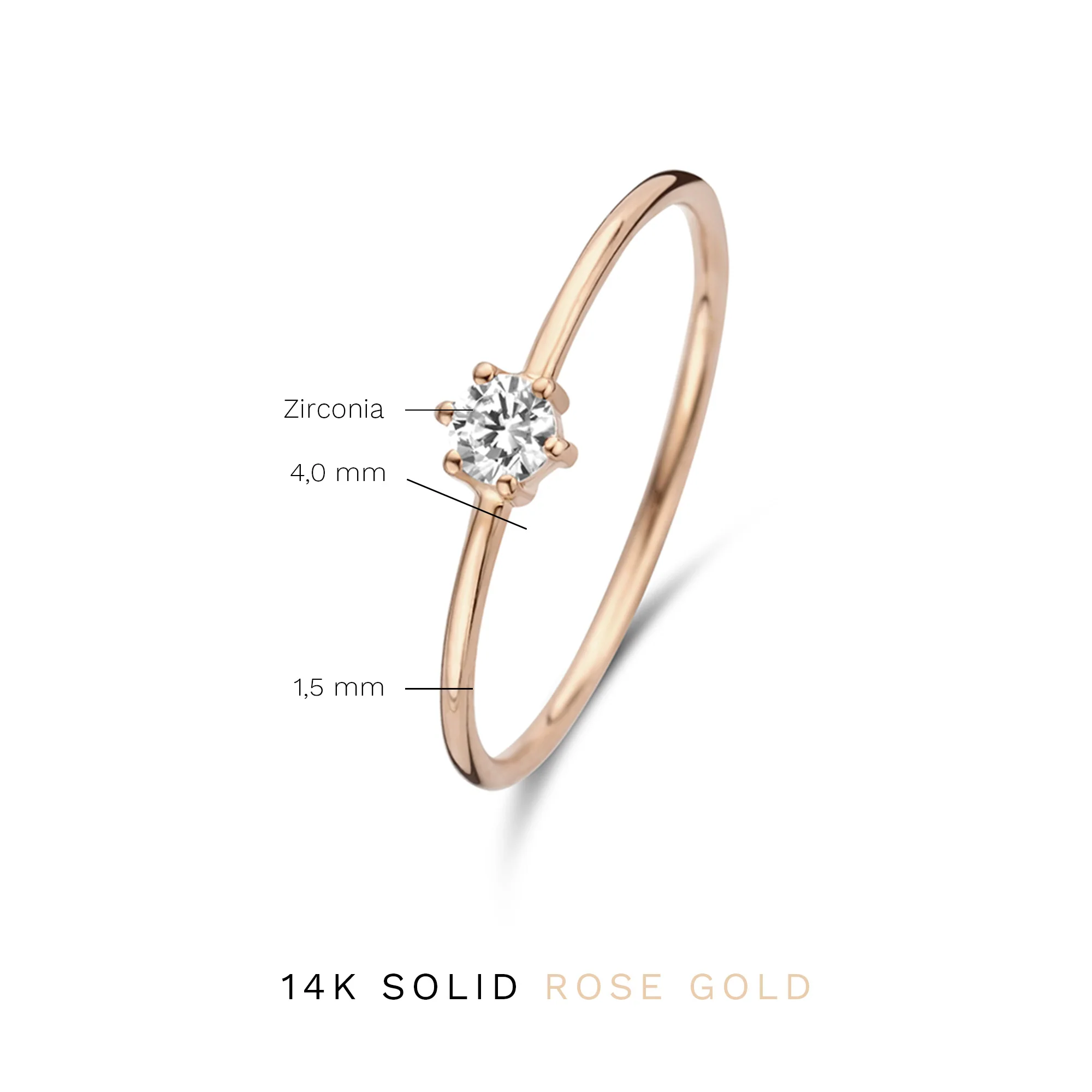 Isabel Bernard La Concorde Abelle 14 Karat | Roségold Ring IB330025-48 - Image 8