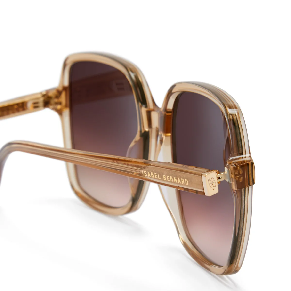 Isabel Bernard La Villette Rene Transparent Beige Quadratisch Sonnenbrille IB400000-02-14 - Image 7
