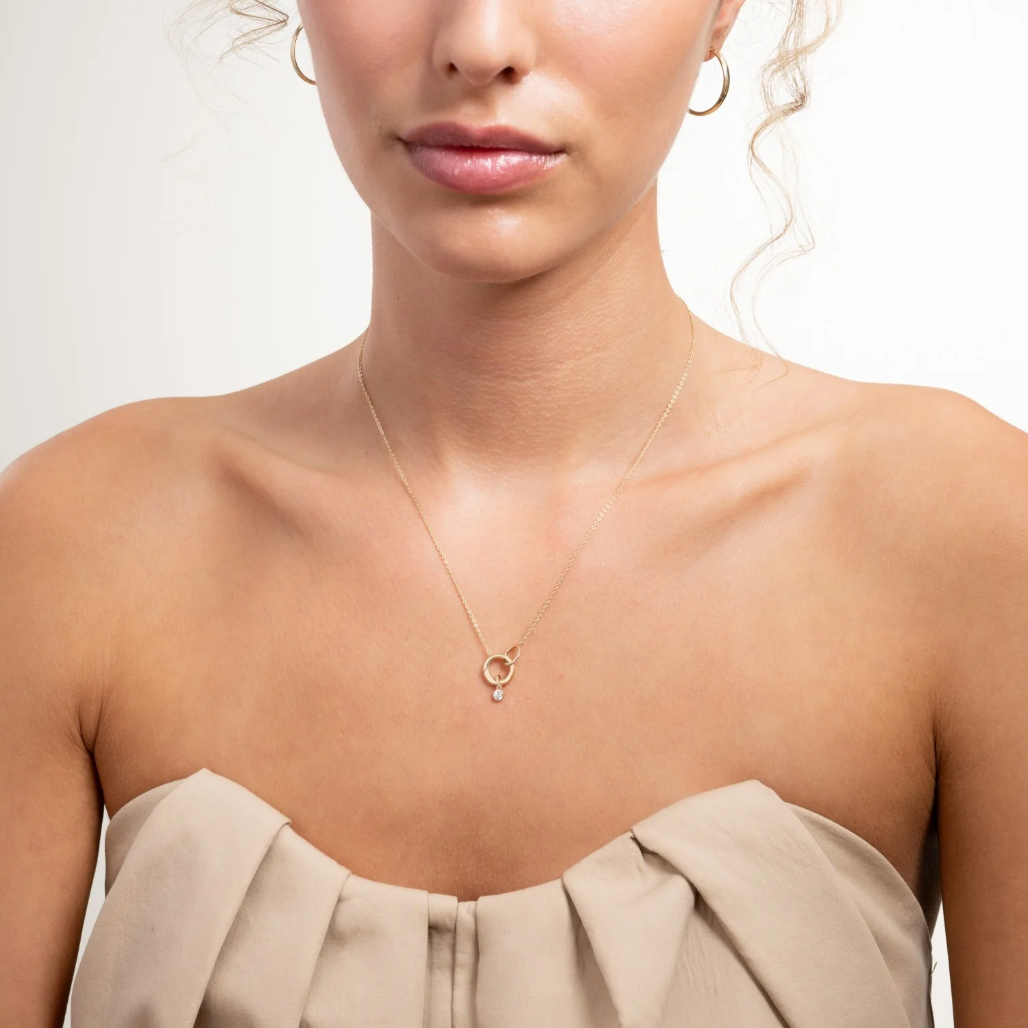Isabel Bernard Le Marais Runde Zirkonia 14 Karat Gold Anhänger IB350060 - Image 3