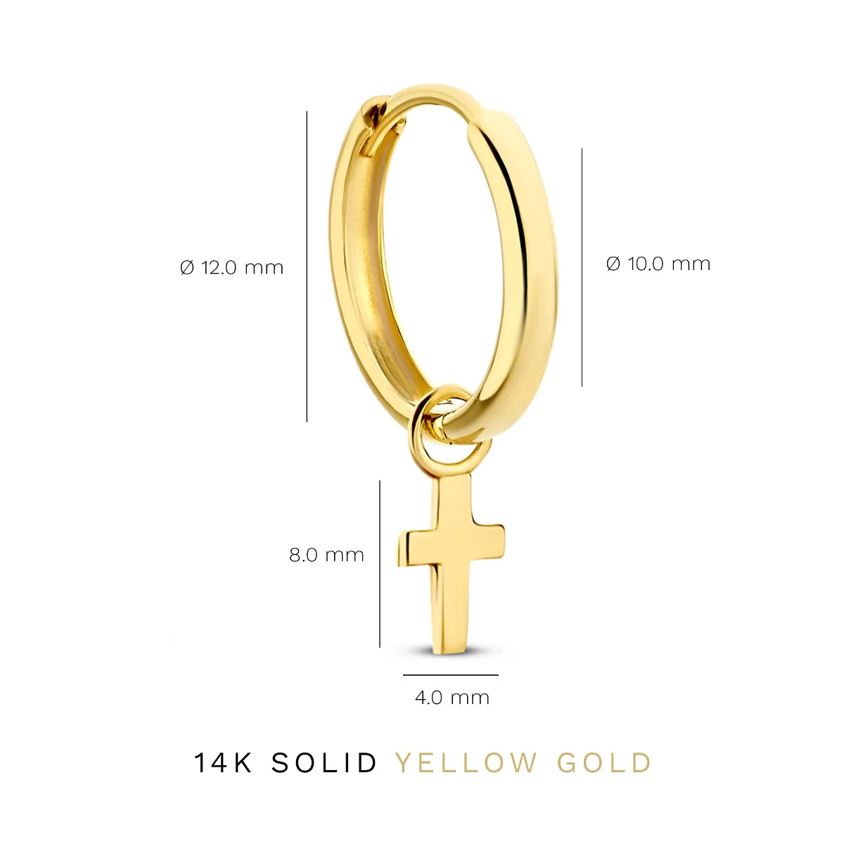 Isabel Bernard Monceau Solange 14 Karat | Gold Reif-Ohrringe IB360154 - Image 5