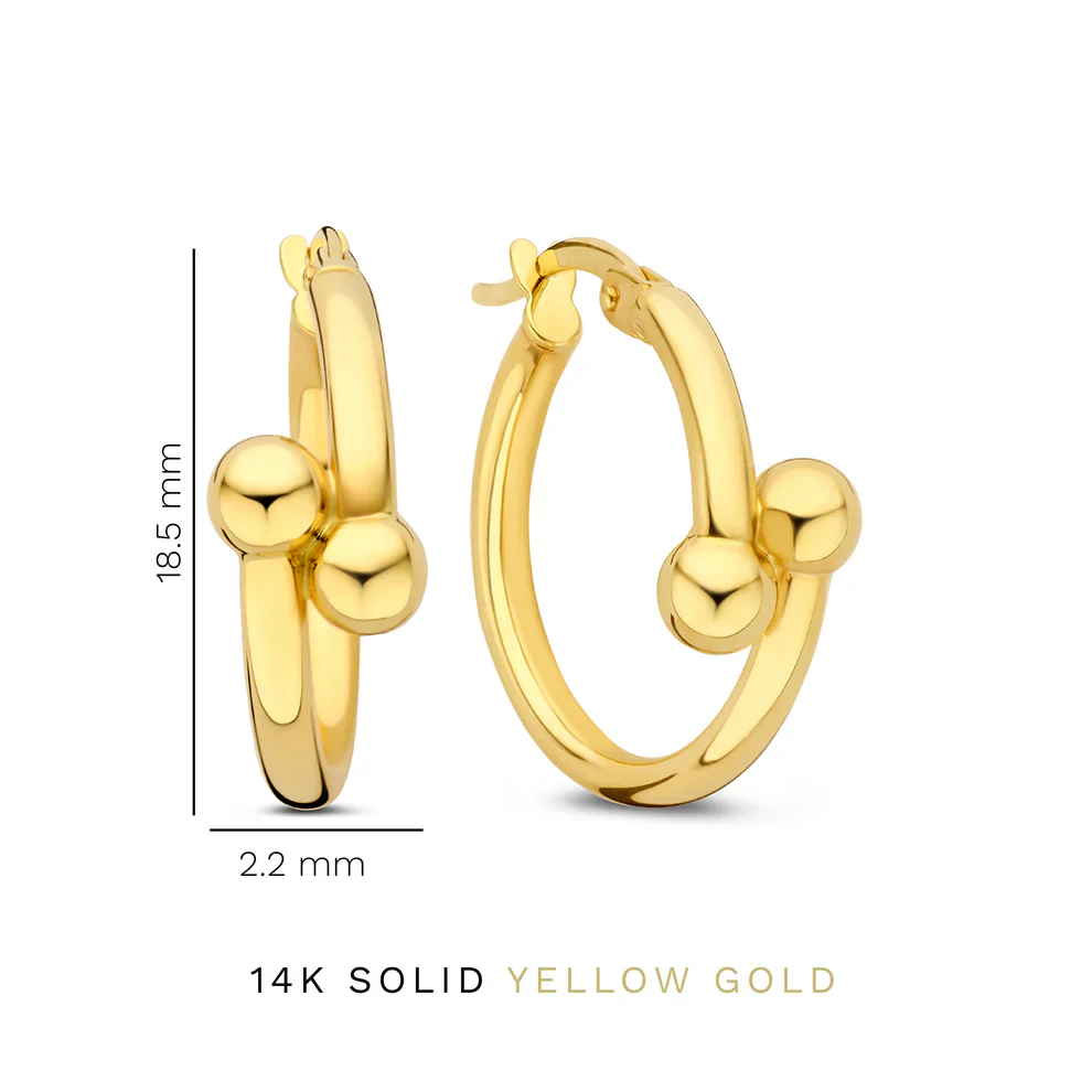 Isabel Bernard Monceau Mirell 14 Karat Gold Reif-Ohrringe IB360262 - Image 5