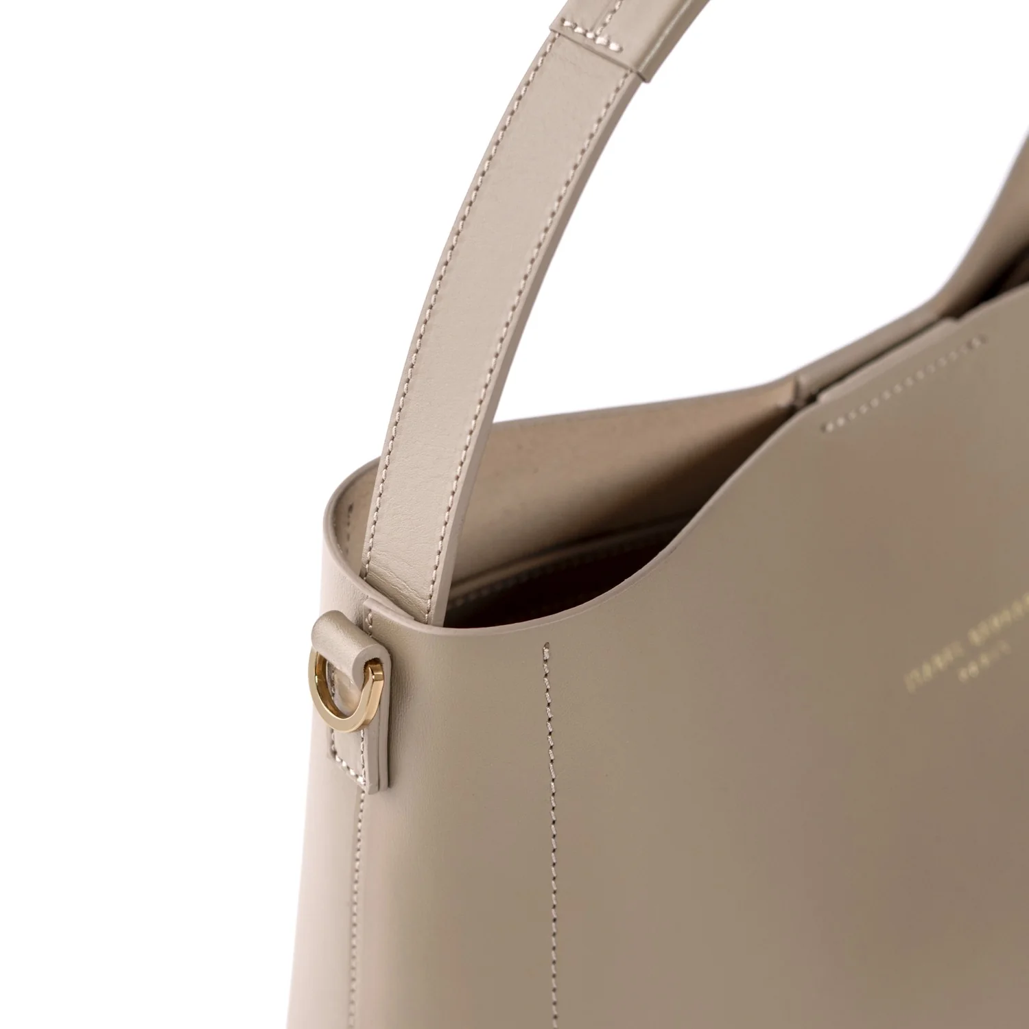 Isabel Bernard Montmartre Béatrice taupefarbene Ledertasche aus Naturleder IB25095-378 - Image 6
