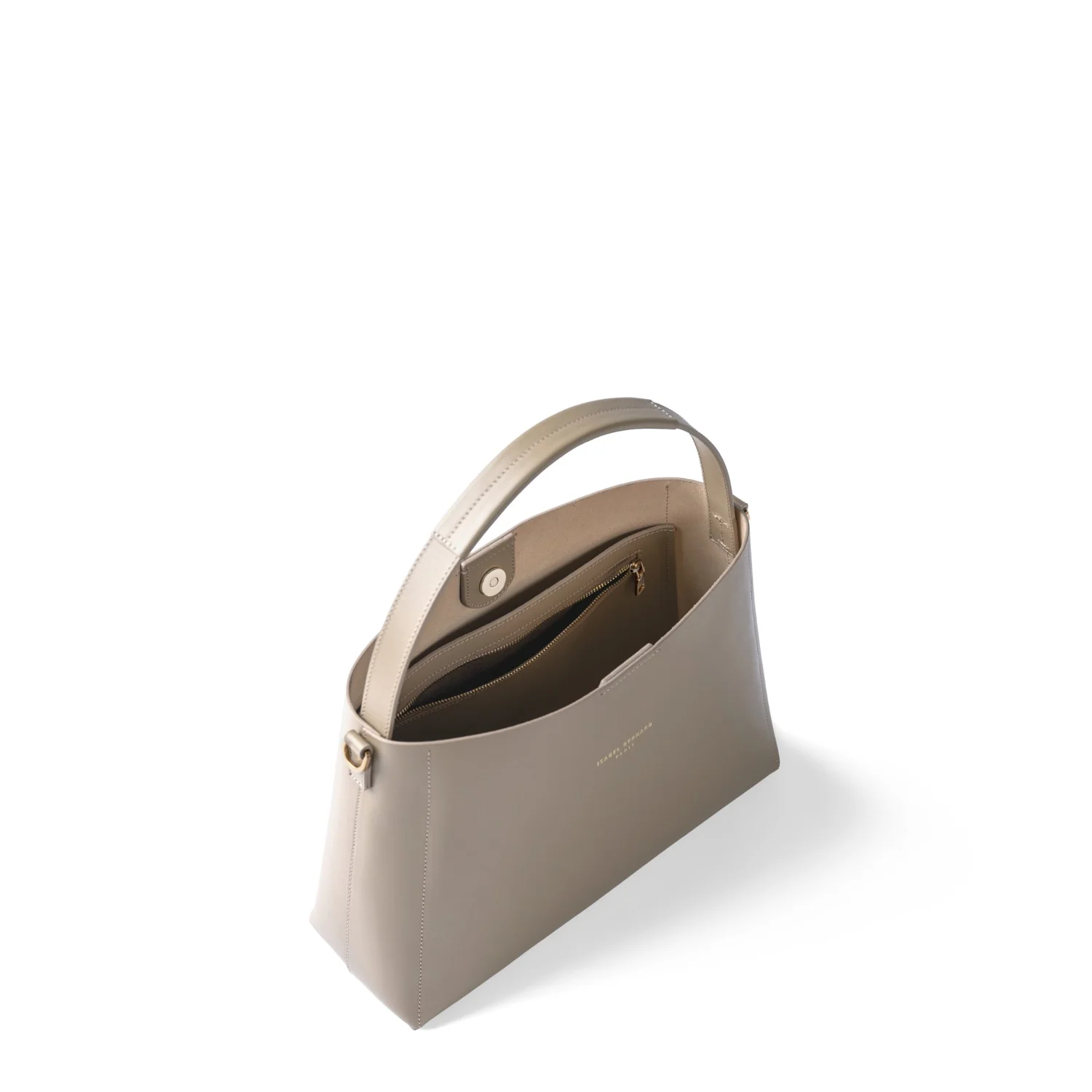 Isabel Bernard Montmartre Béatrice taupefarbene Ledertasche aus Naturleder IB25095-378 - Image 9