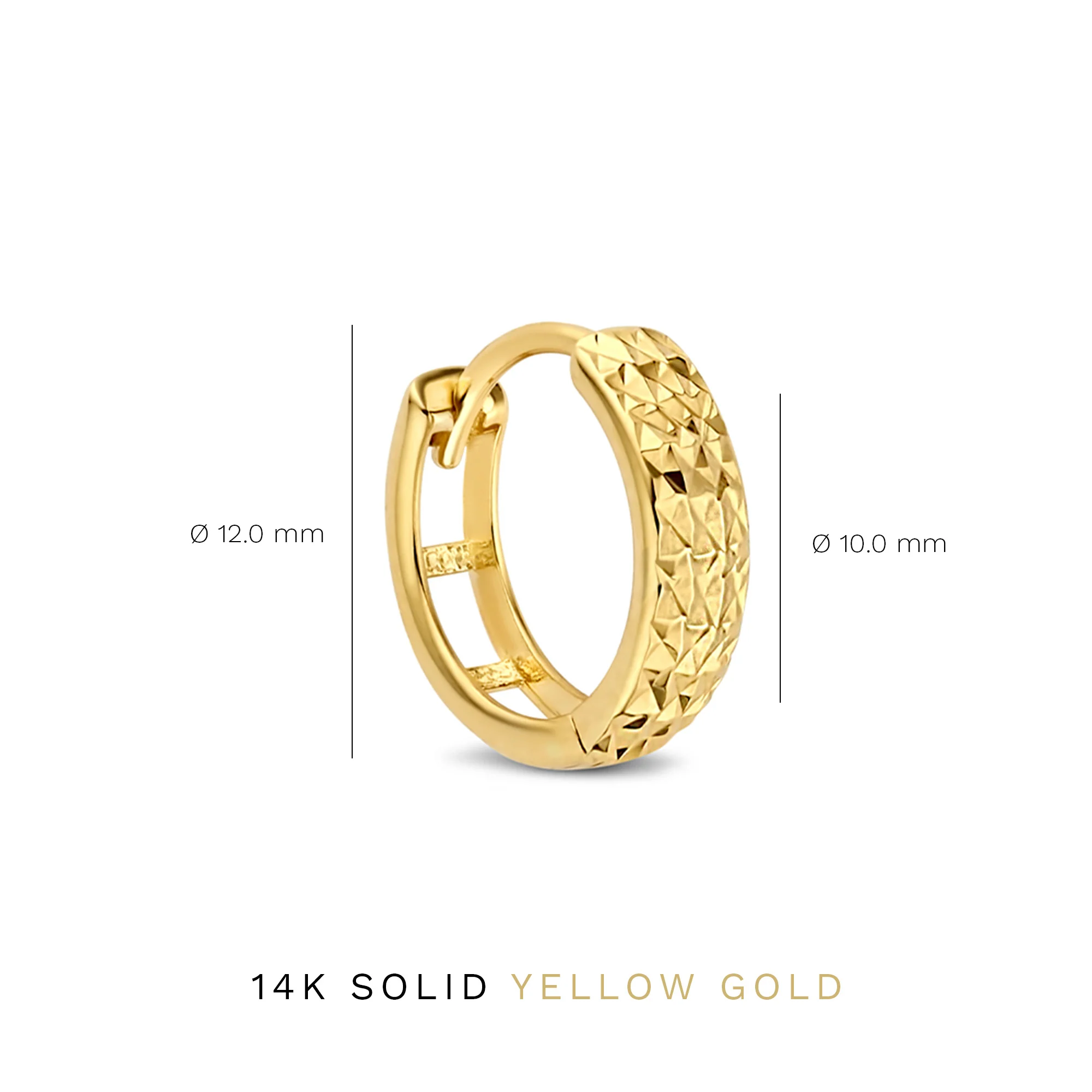Isabel Bernard Rivoli Laura 14 Karat | Gold Reif-Ohrringe IB360142 - Image 4