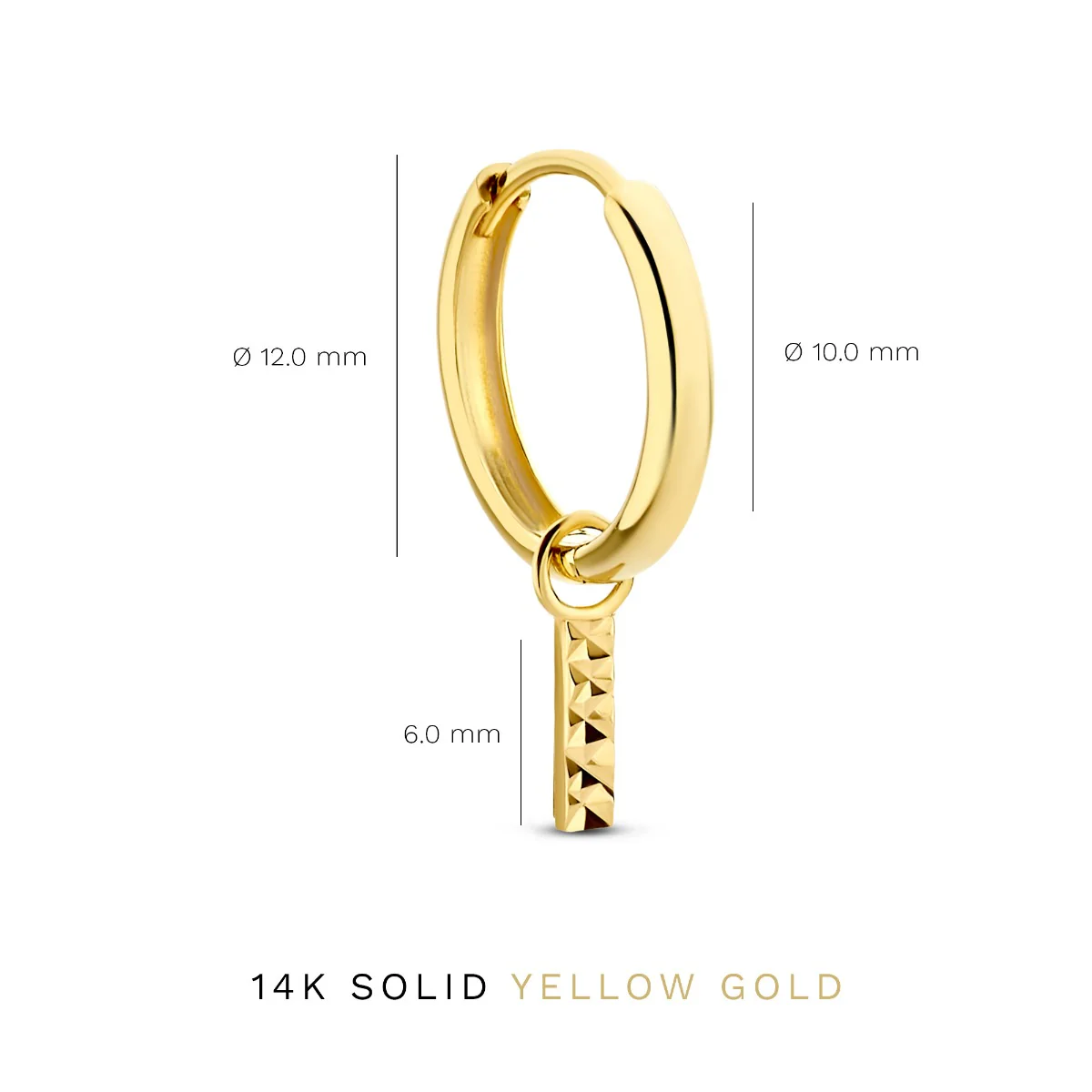 Isabel Bernard Rivoli Laura 14 Karat | Gold Reif-Ohrringe IB360151 - Image 4