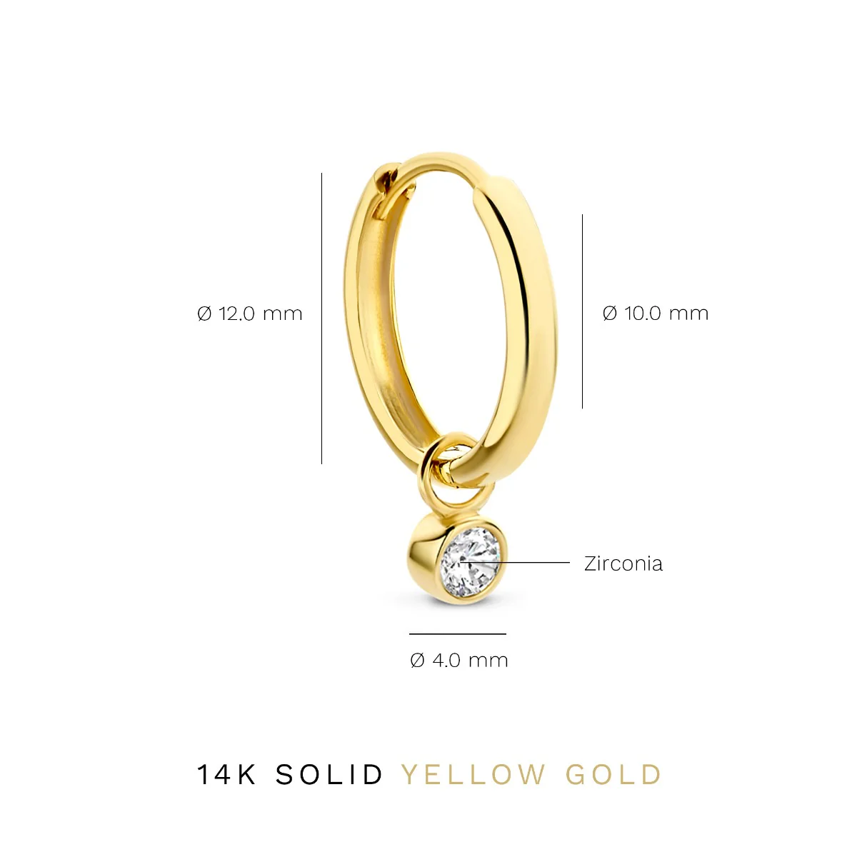 Isabel Bernard Rivoli Aélys 14 Karat | Gold Reif-Ohrringe IB360156 - Image 4