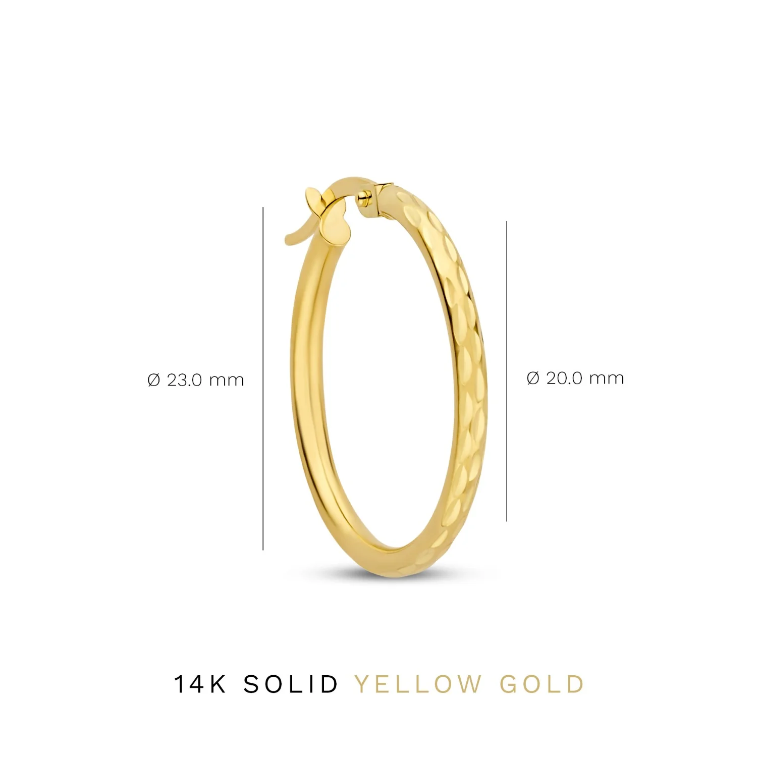 Isabel Bernard Rivoli Laura 14 Karat | Gold Reif-Ohrringe IB360160 - Image 4
