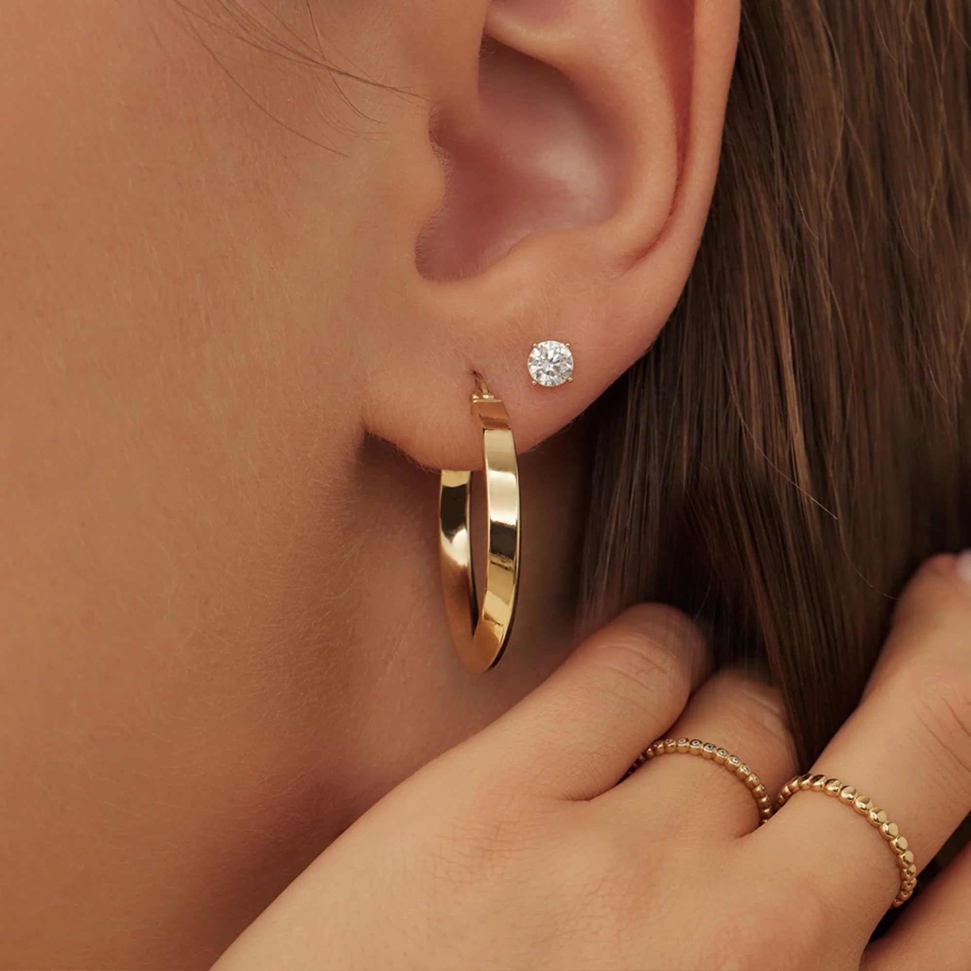 Isabel Bernard Rivoli Maryn 14 Karat | Gold Reif Ohrringe IB360187 - Image 3