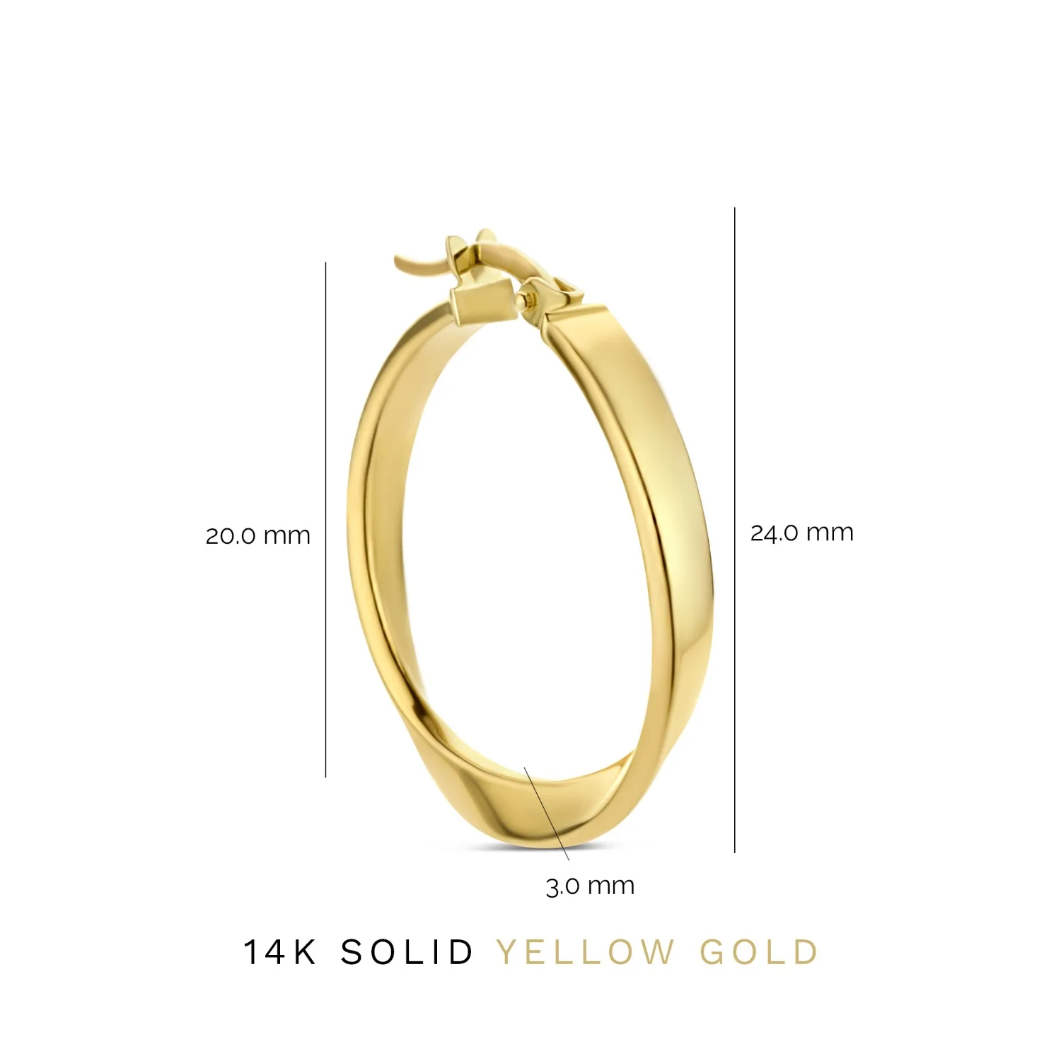 Isabel Bernard Rivoli Maryn 14 Karat | Gold Reif Ohrringe IB360187 - Image 5